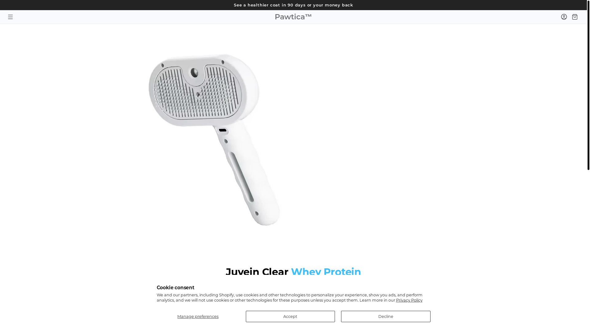 website screenshot of https://thepawtica.com/