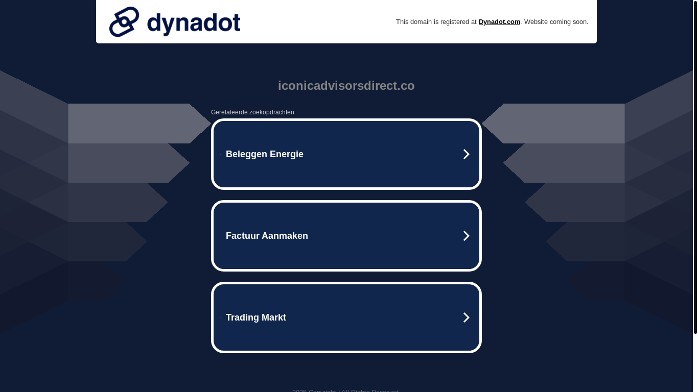 website screenshot of https://iconicadvisorsdirect.co/