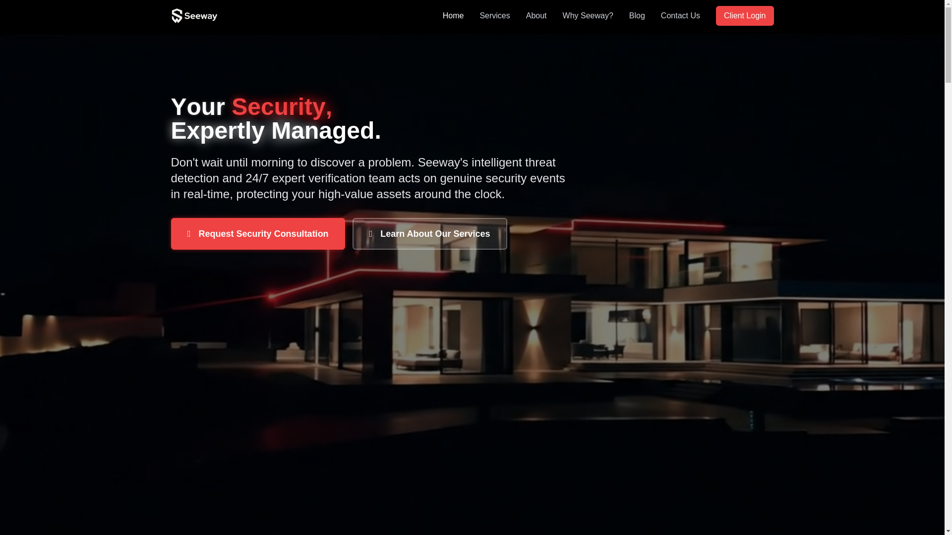 website screenshot of https://seeway-security.co.uk/