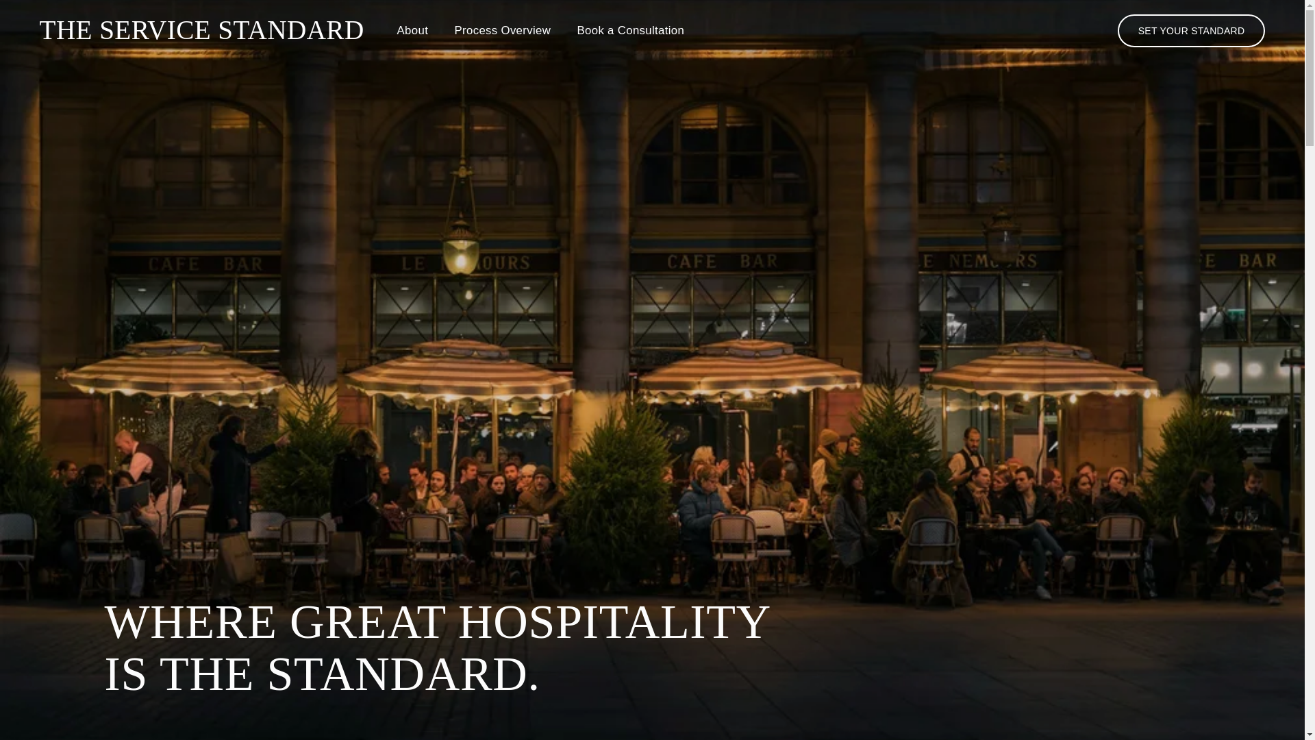 website screenshot of https://theservicestandard.co/