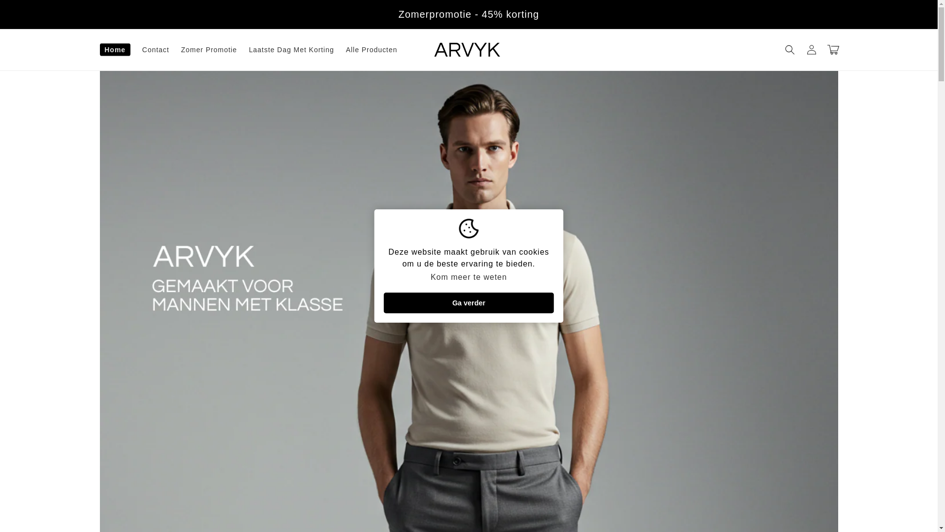 website screenshot of https://arvyk.nl/