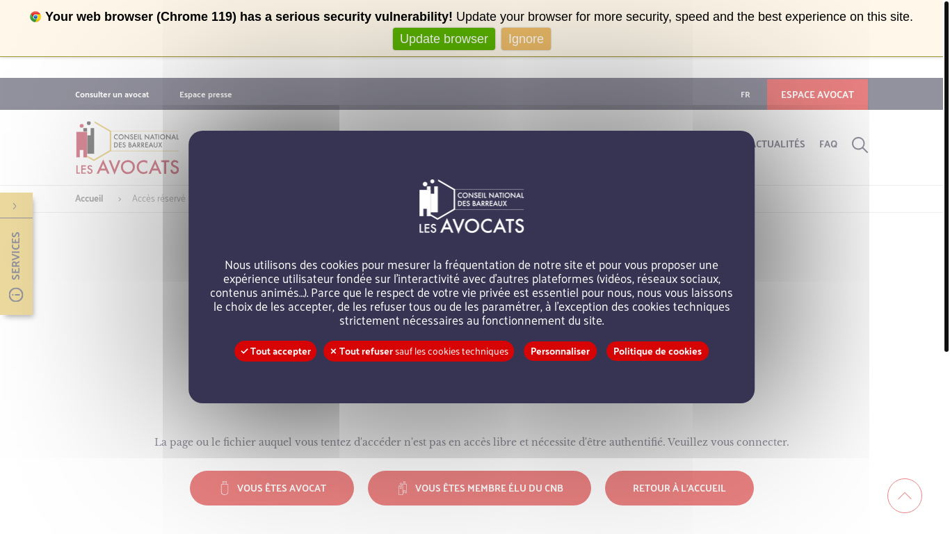 website screenshot of https://www.cnb.avocat.fr/fr/espace-avocat