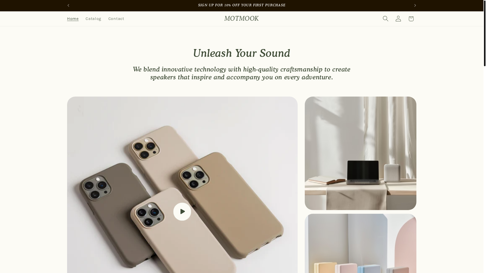 website screenshot of https://motmook.shop/