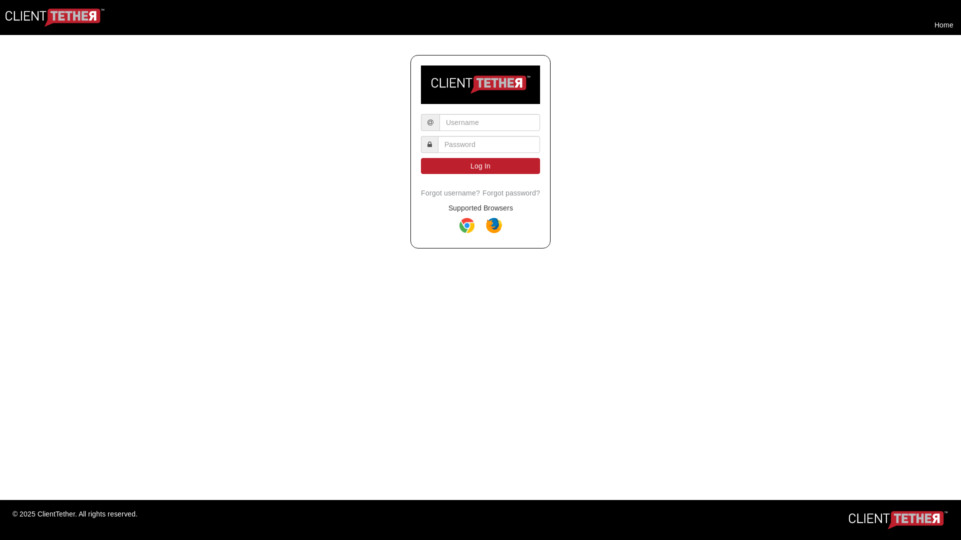 website screenshot of https://ct.clienttether.com/