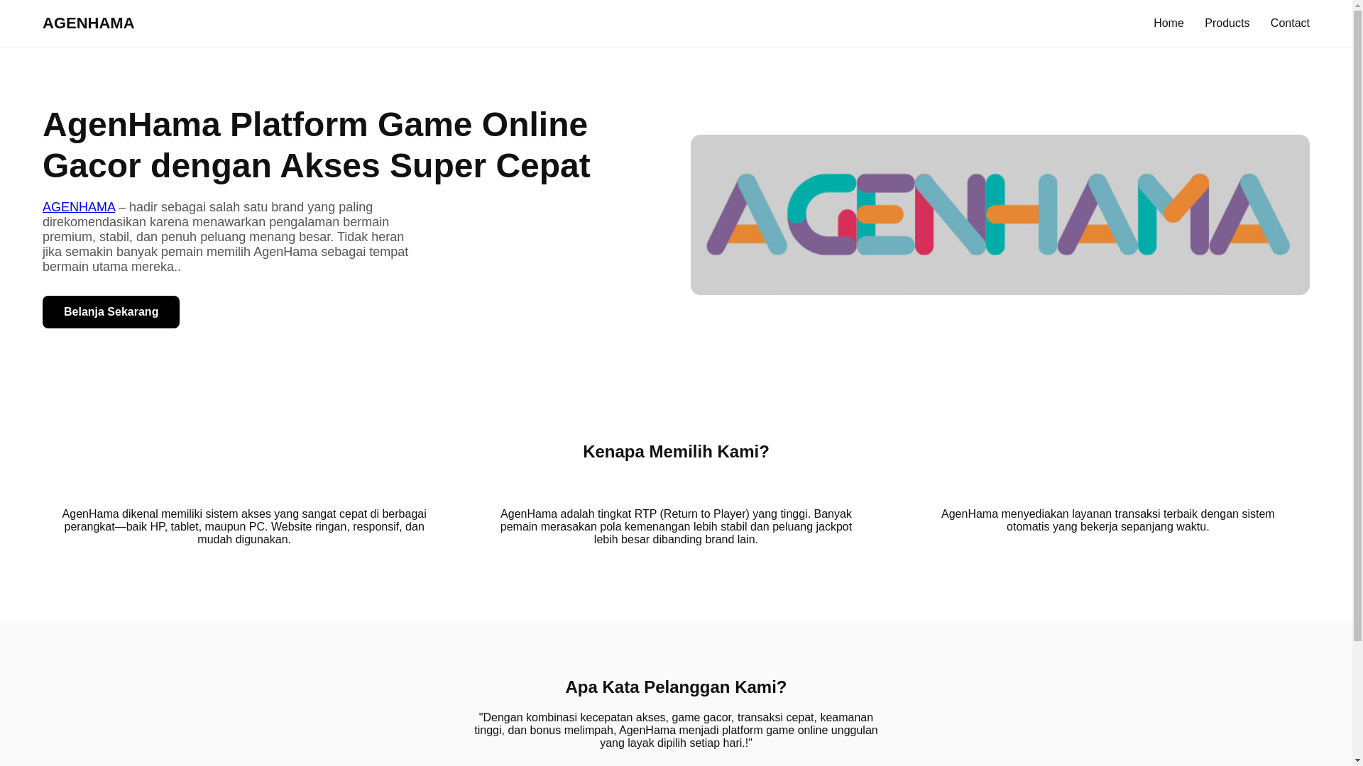 website screenshot of https://agenhama.com/