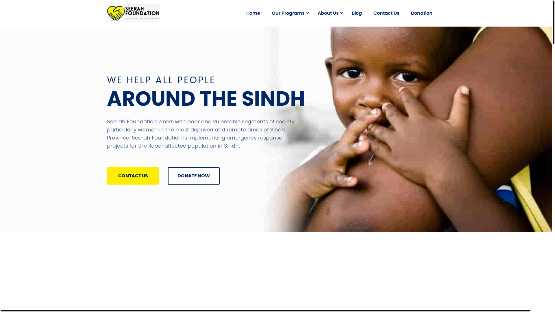 website screenshot of https://seerahfoundation.org.pk/