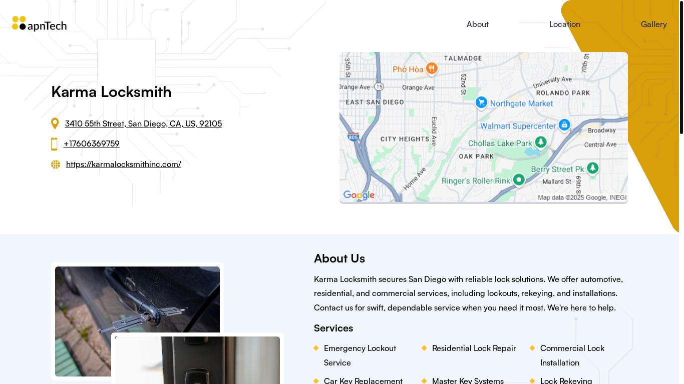 website screenshot of https://karmalocksmith.online/