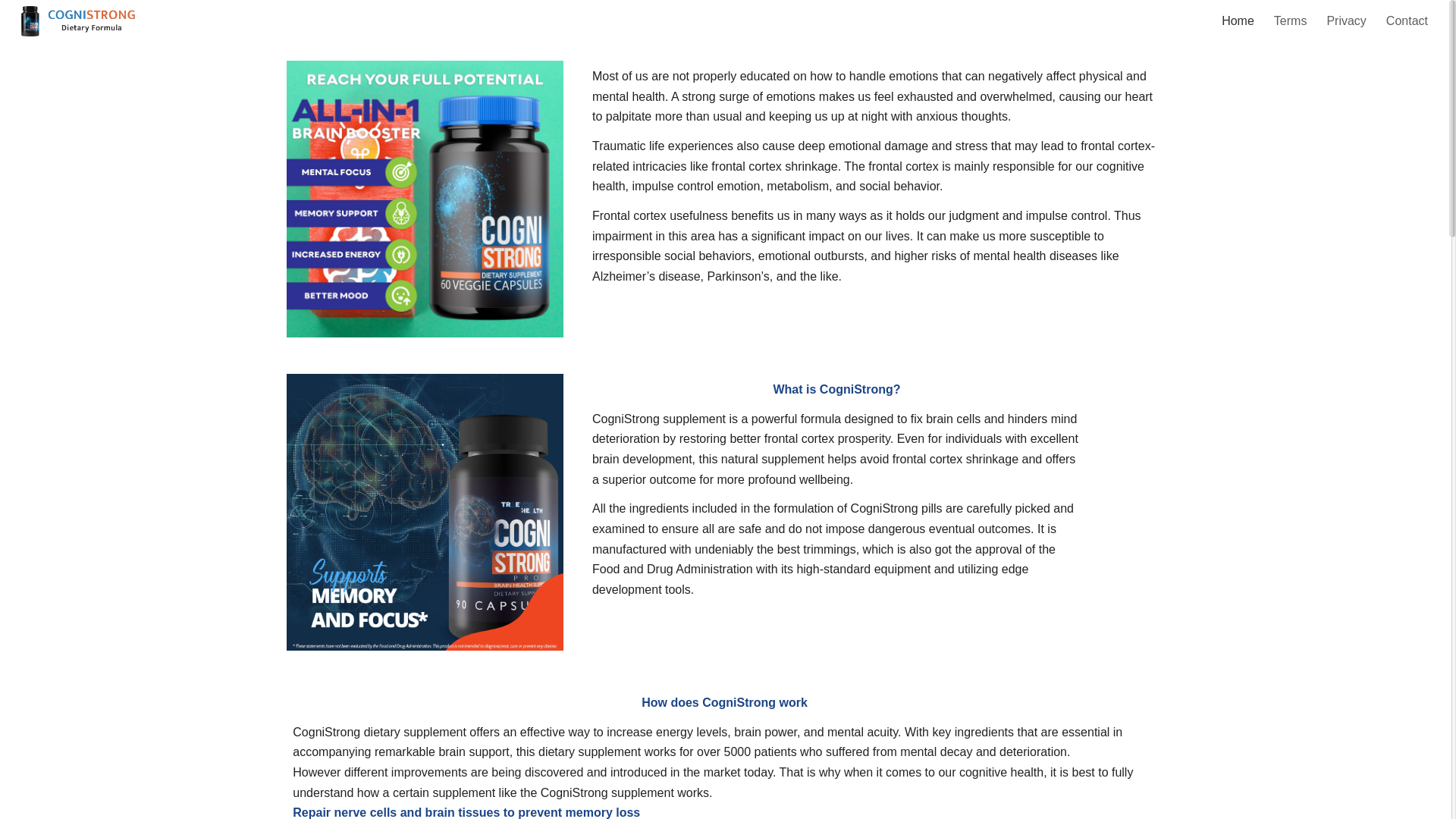 website screenshot of https://cognistrongonline.store/