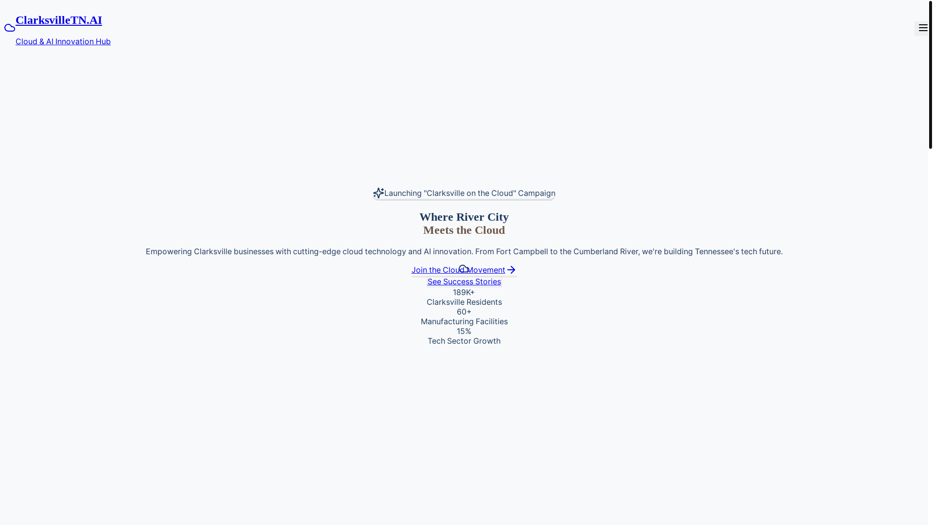 website screenshot of https://clarksvilletn.ai/