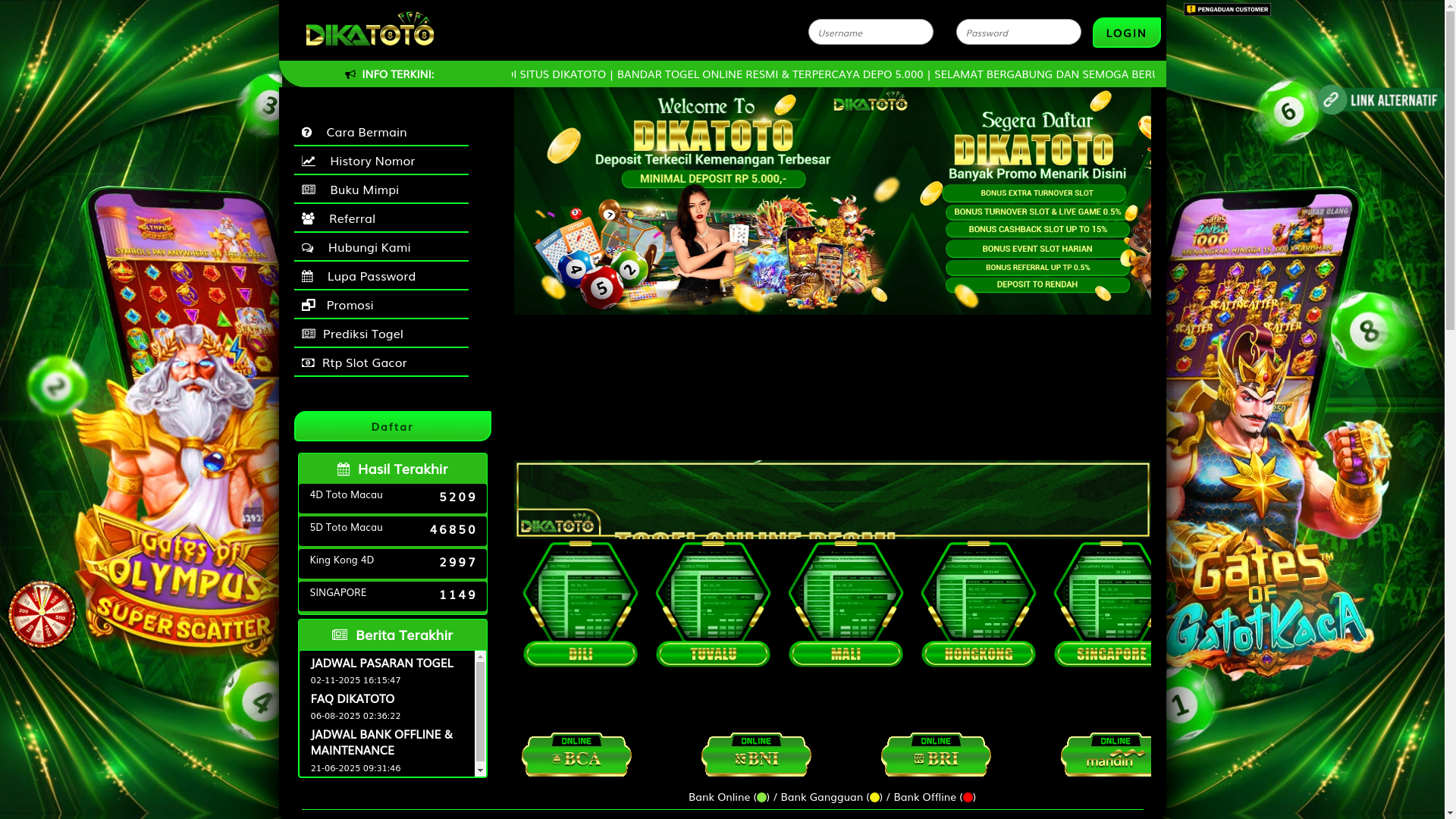 website screenshot of https://dikamenang.com/