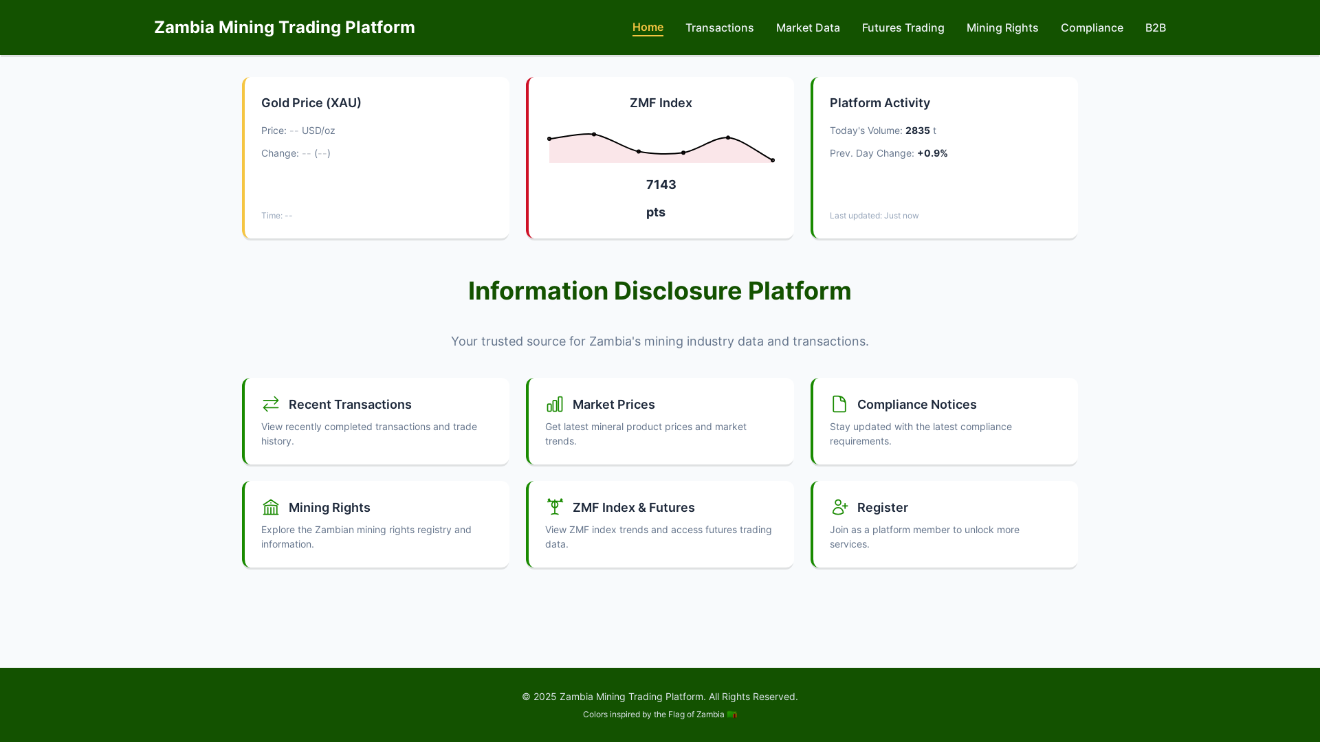 website screenshot of https://zamining.pages.dev/