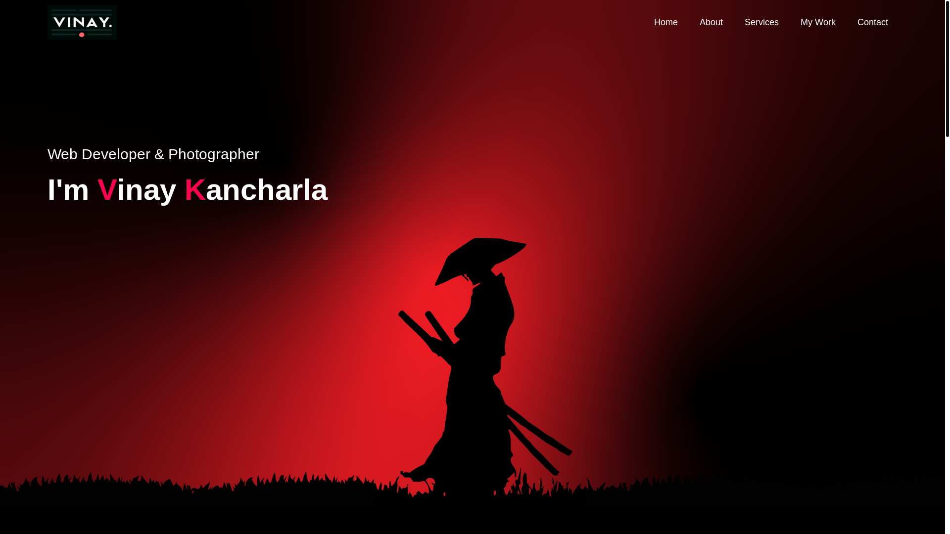 website screenshot of https://vinaykancharlaportfolio.pages.dev/