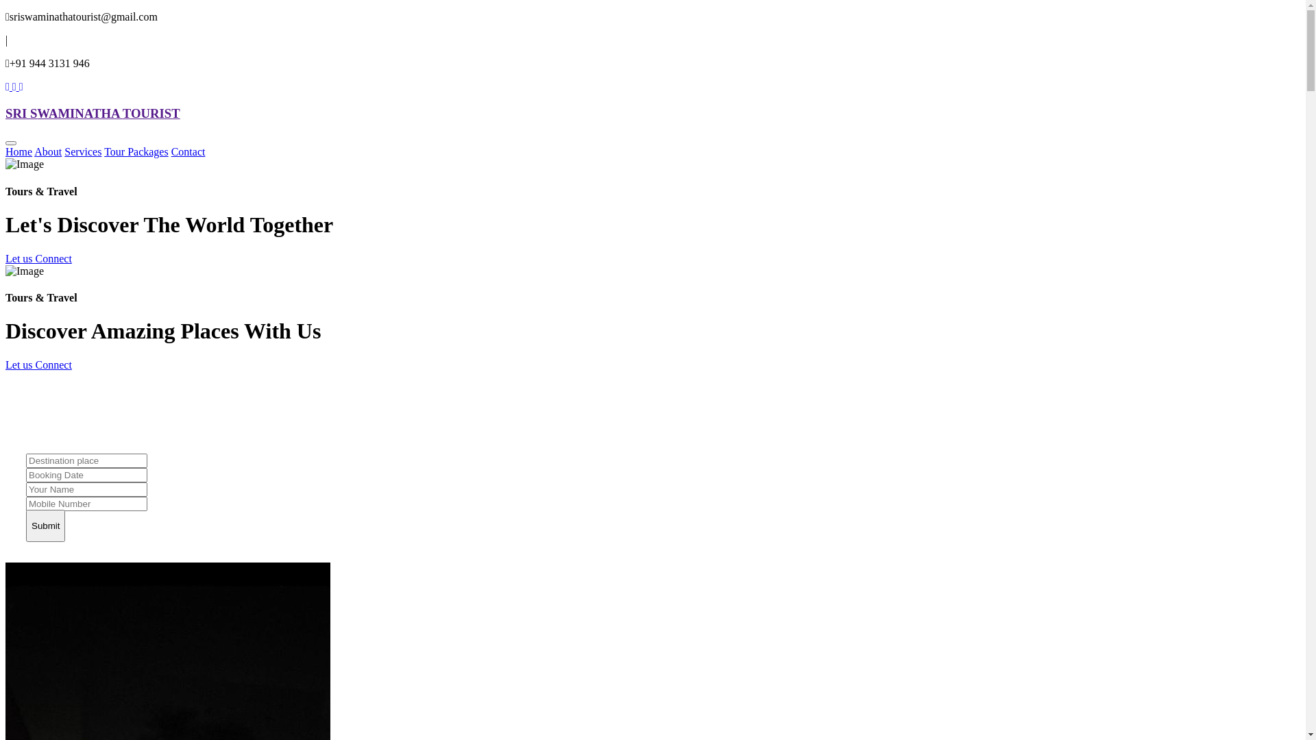 website screenshot of https://sriswaminathatourist.com/