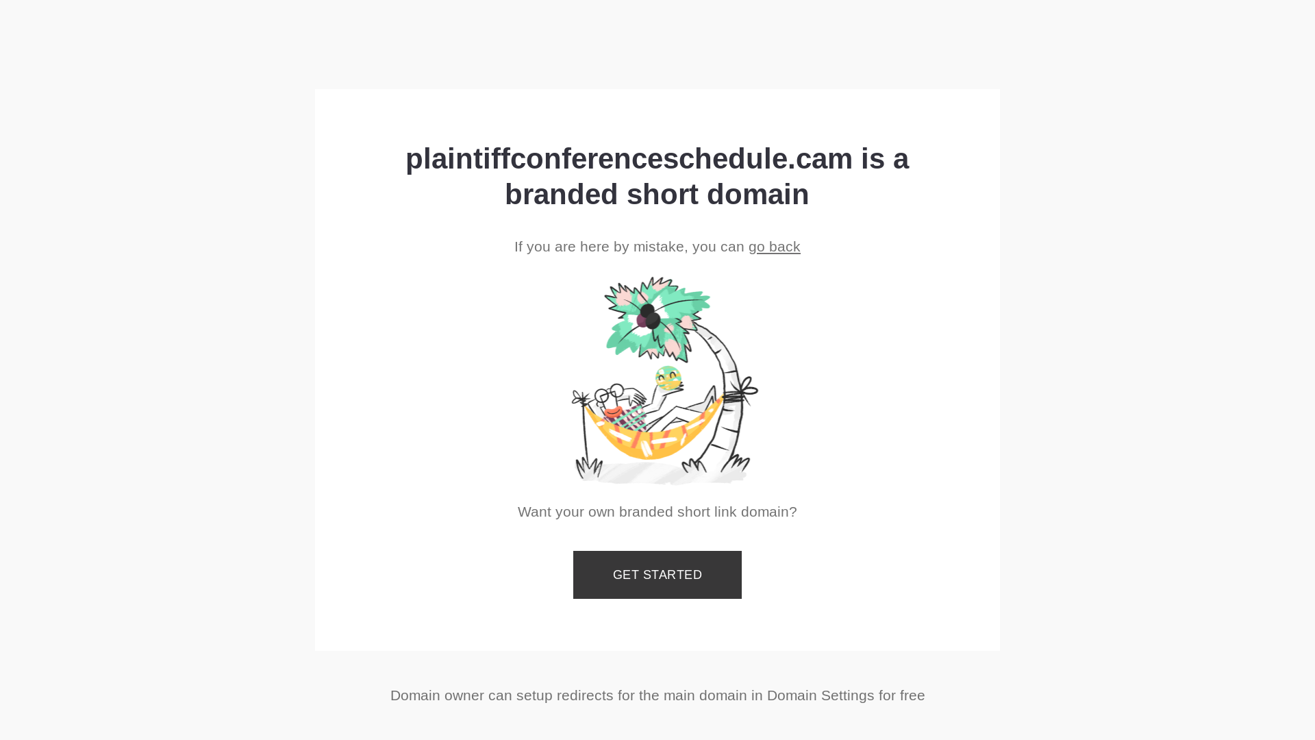 website screenshot of https://plaintiffconferenceschedule.cam/