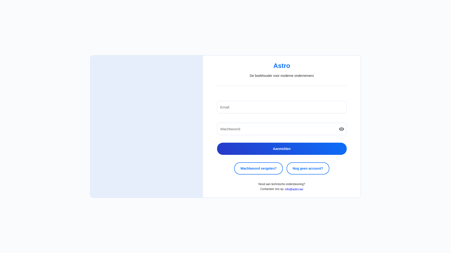 website screenshot of https://dashboard.astro.tax/