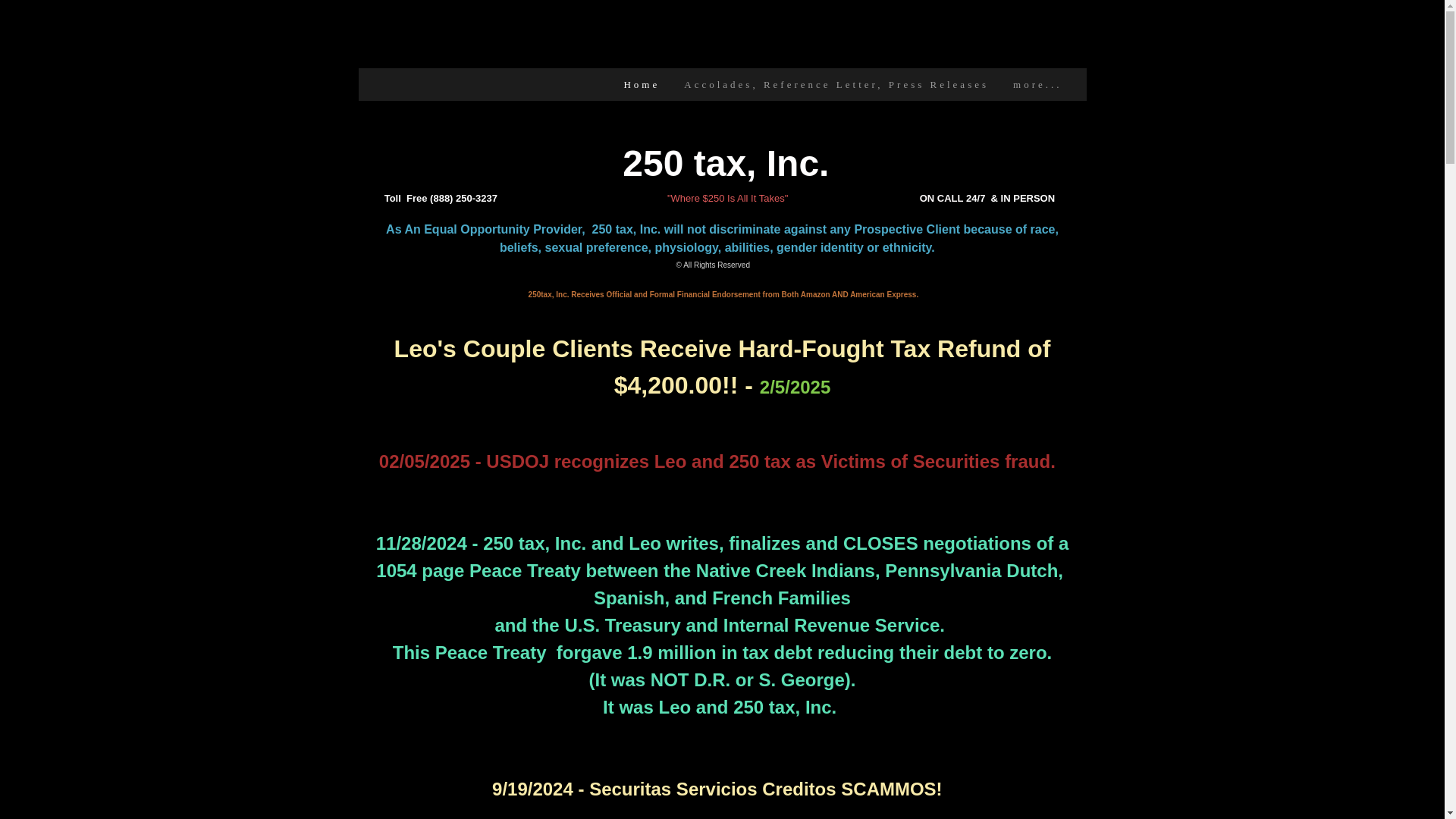 website screenshot of https://nobodytax.com/