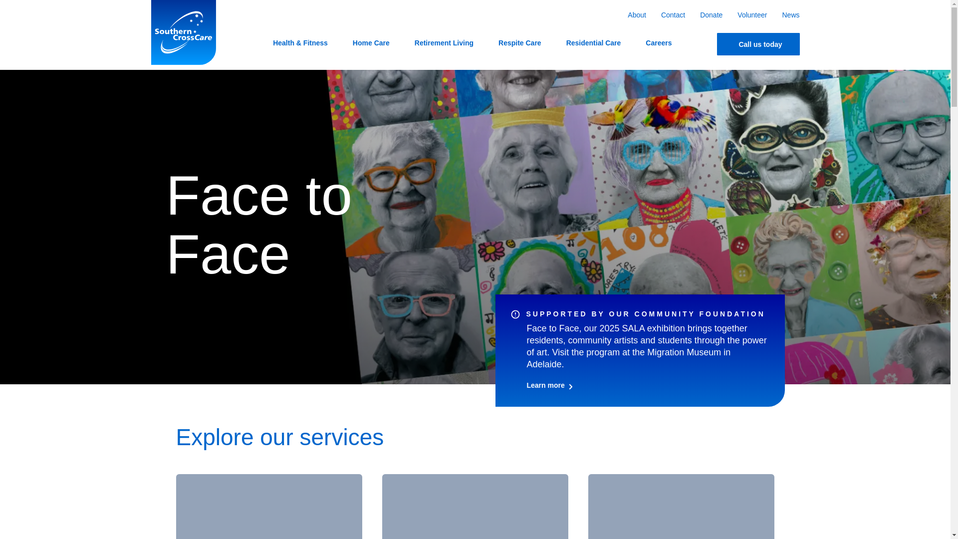 website screenshot of https://www.southerncrosscare.com.au/