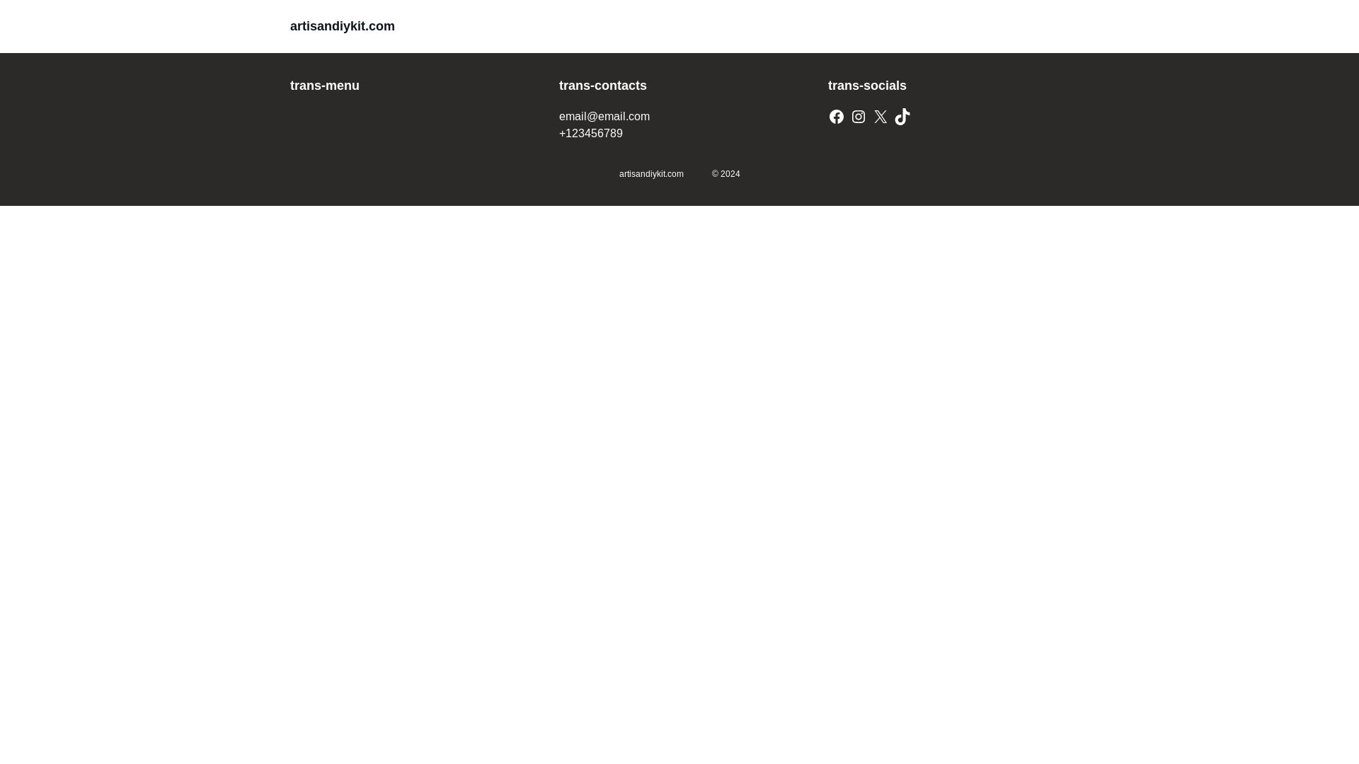 website screenshot of https://artisandiykit.com/