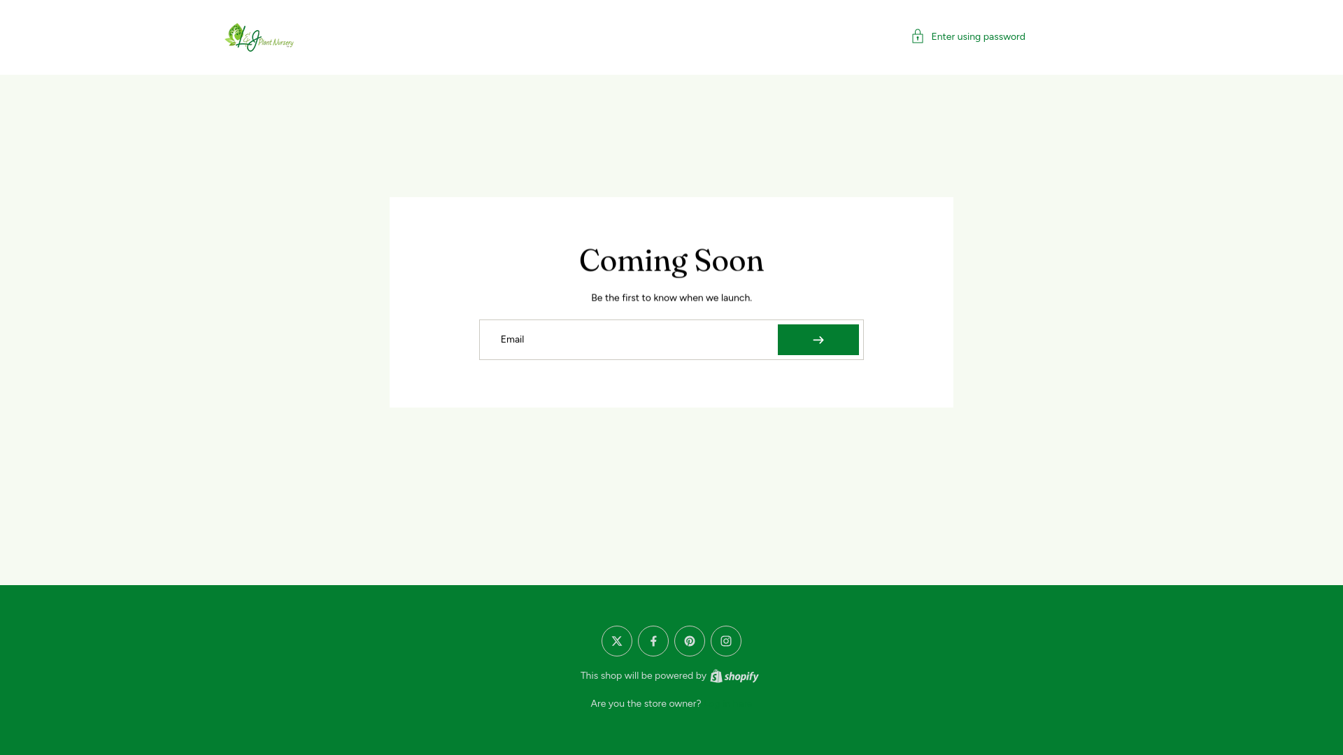 website screenshot of https://ljplants.com/