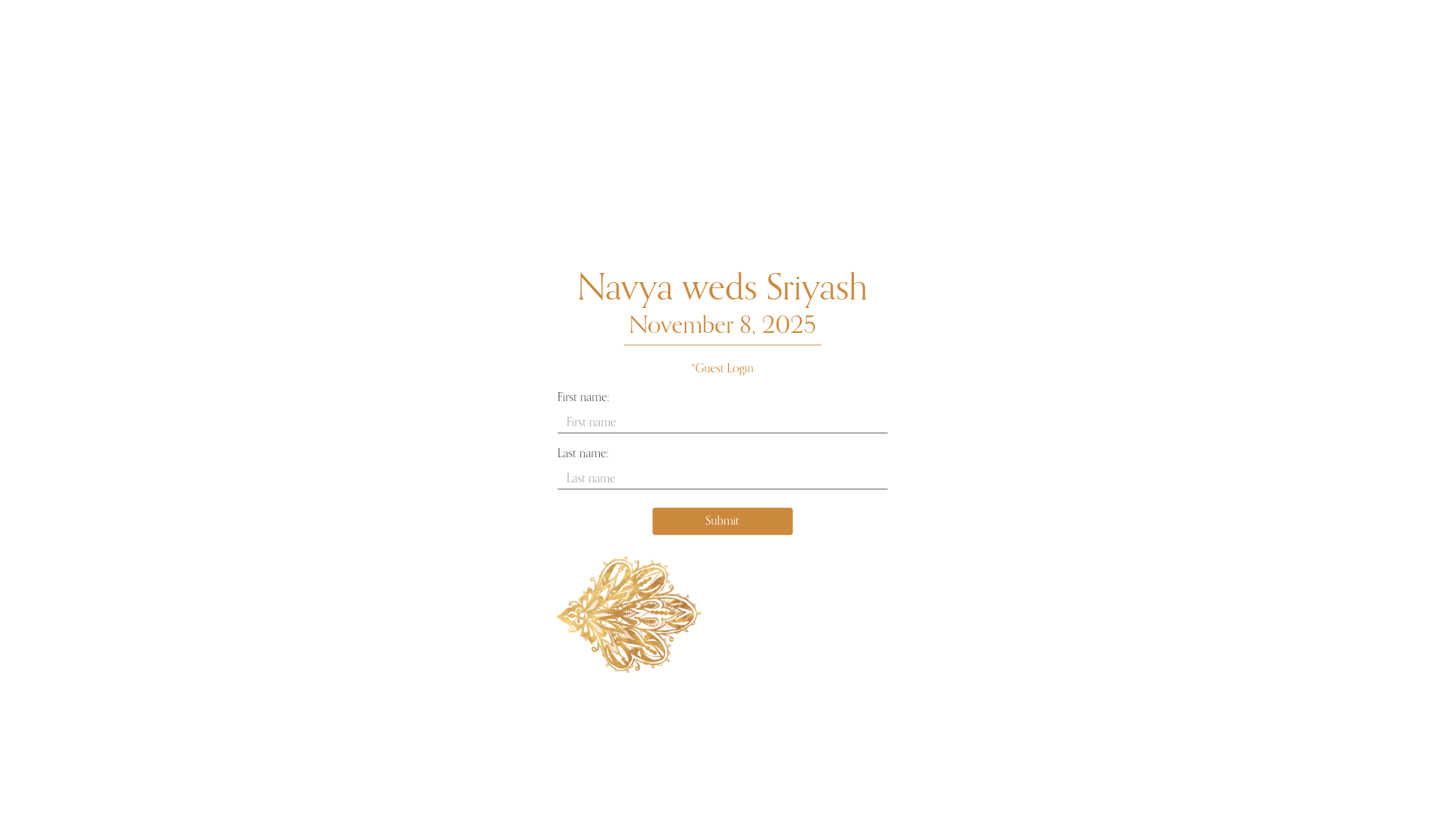 website screenshot of https://navyawedssriyash.com/