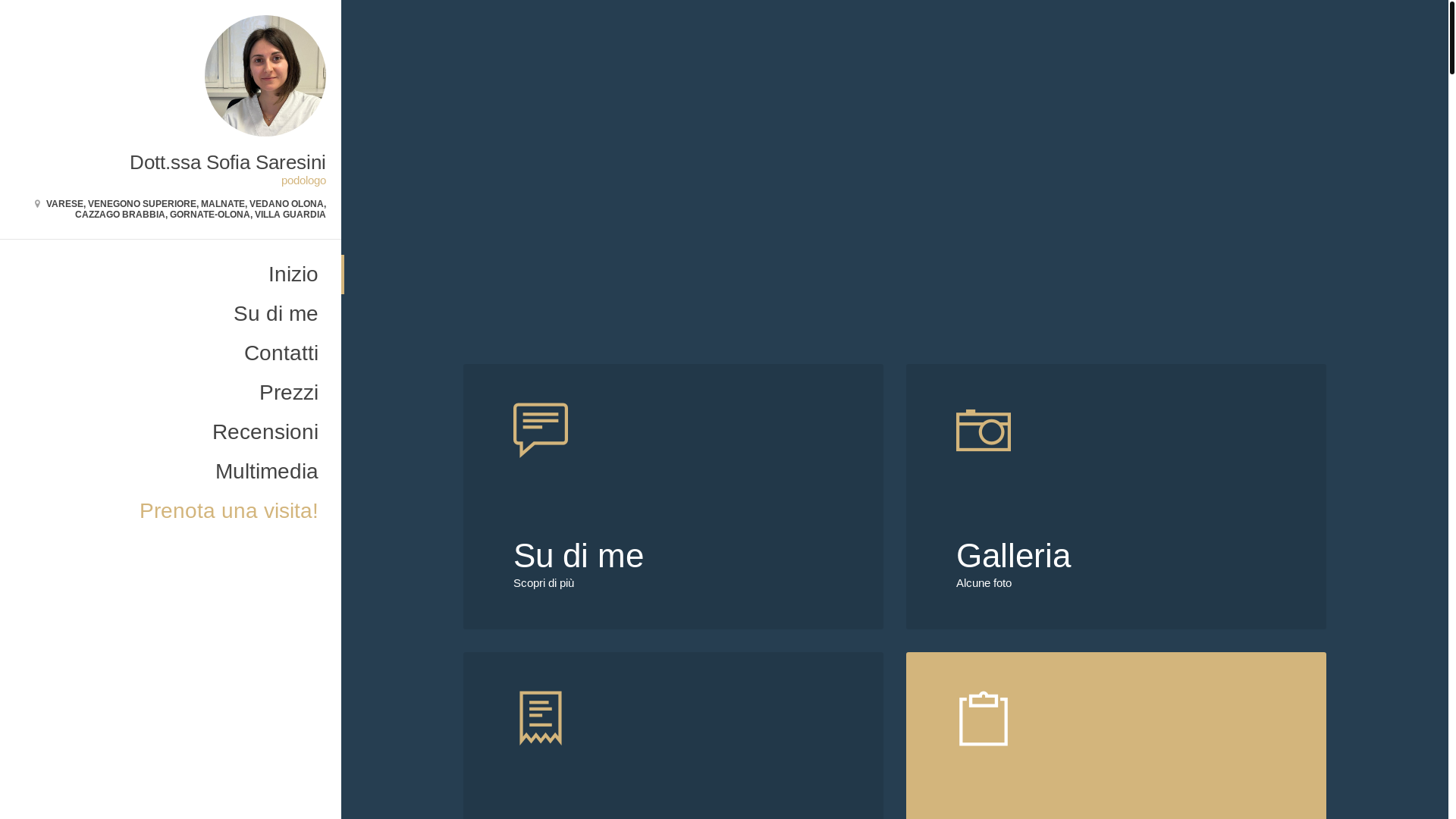 website screenshot of https://sofiasaresinipodologa.com/