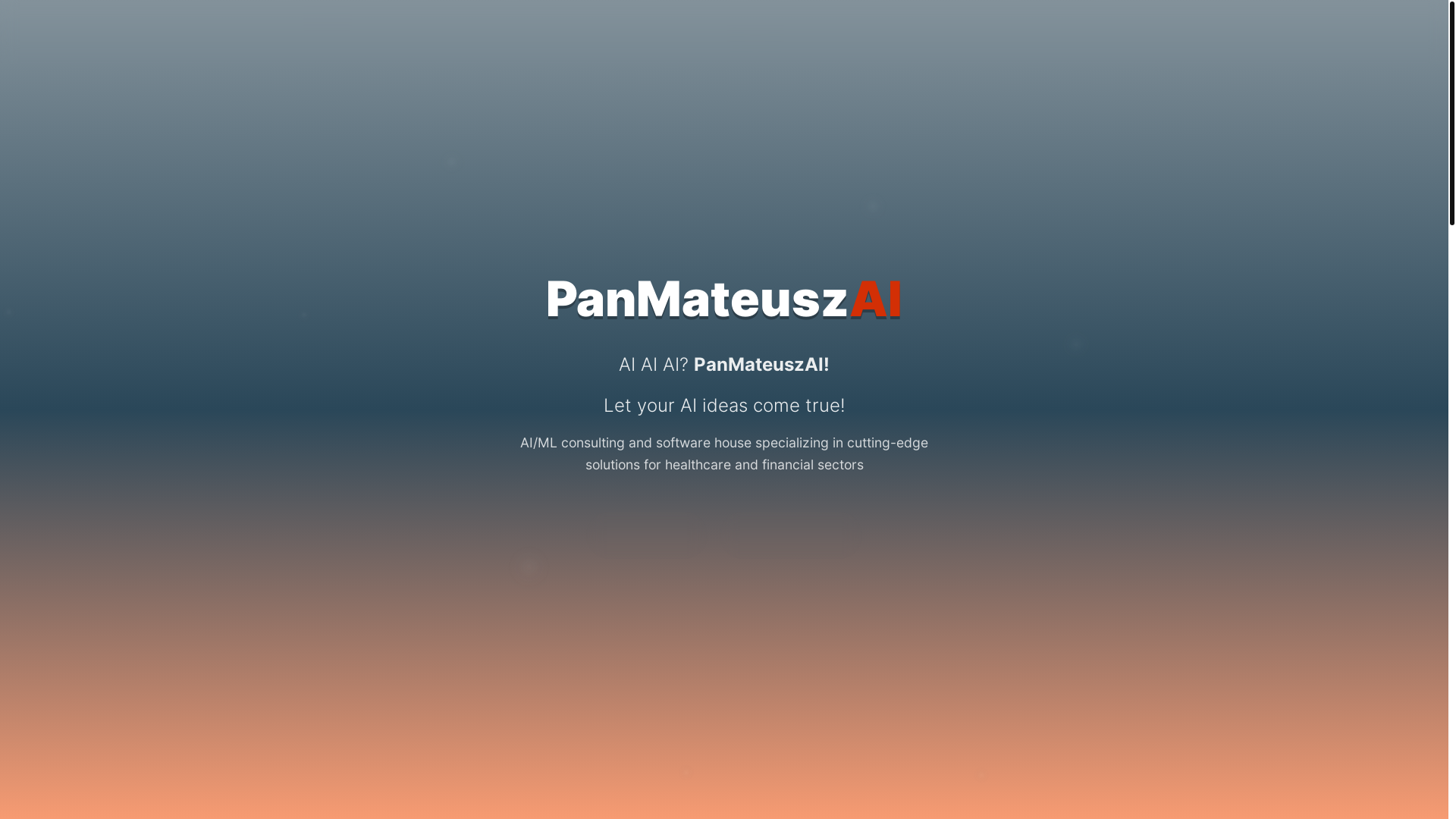 website screenshot of https://panmateuszai.click/