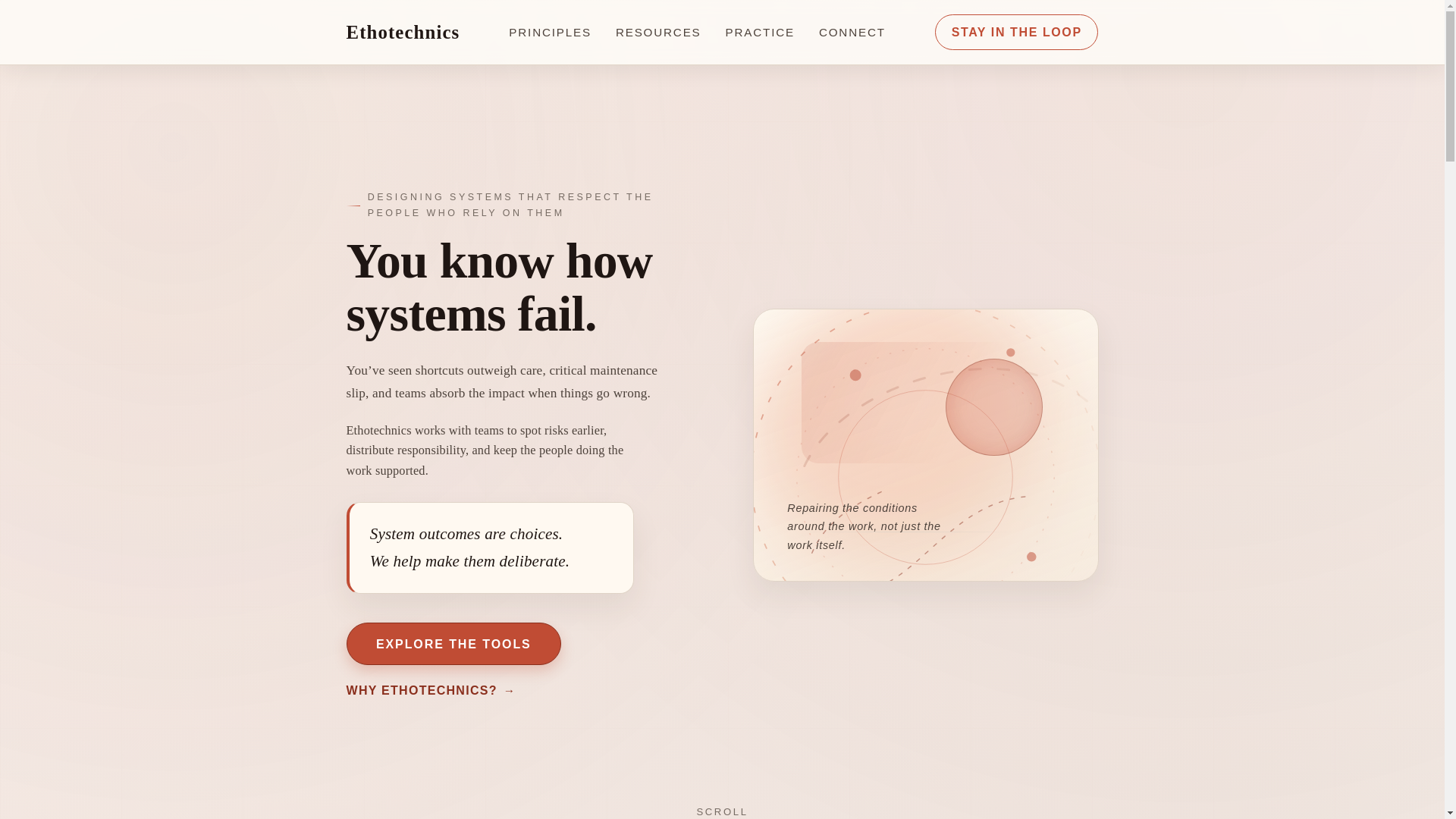 website screenshot of https://ethotechnics.com/