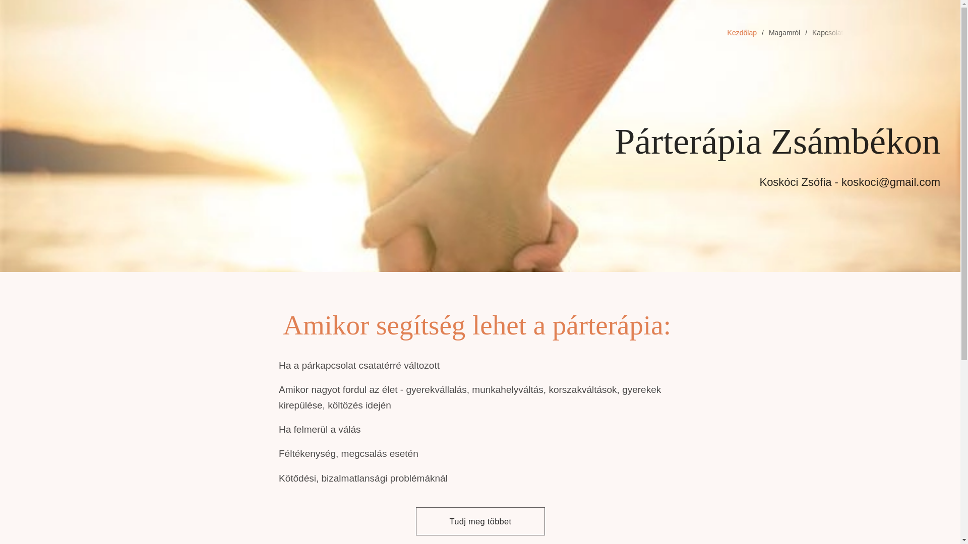 website screenshot of https://parterap.hu/