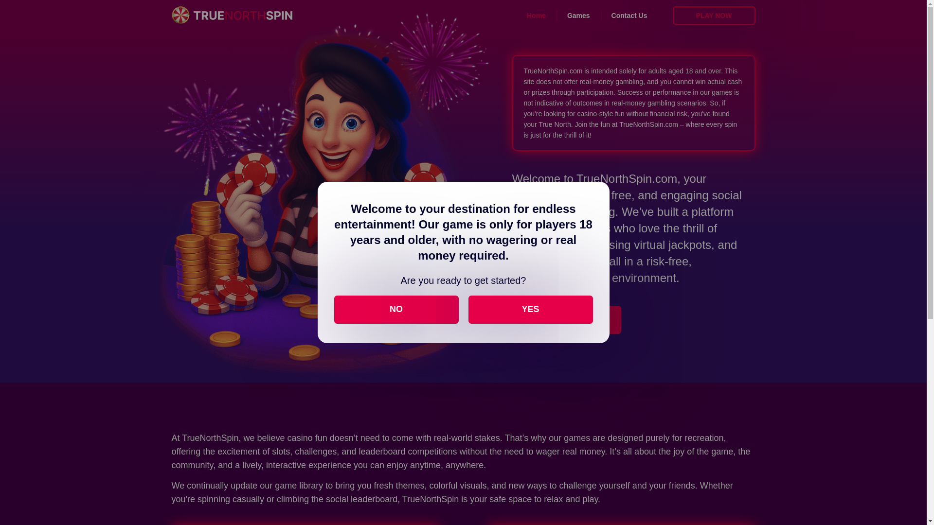website screenshot of https://truenorthspin.com/
