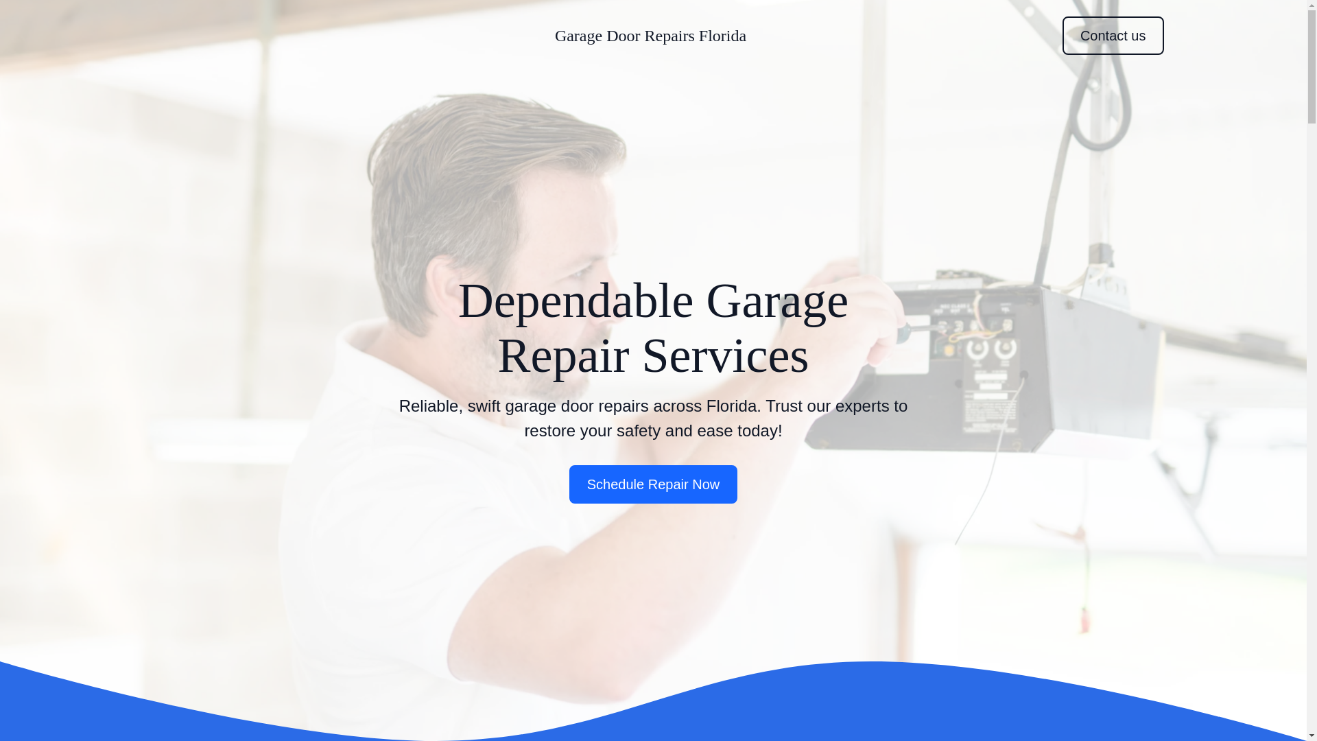 website screenshot of https://garagedoorepairsfl.com/