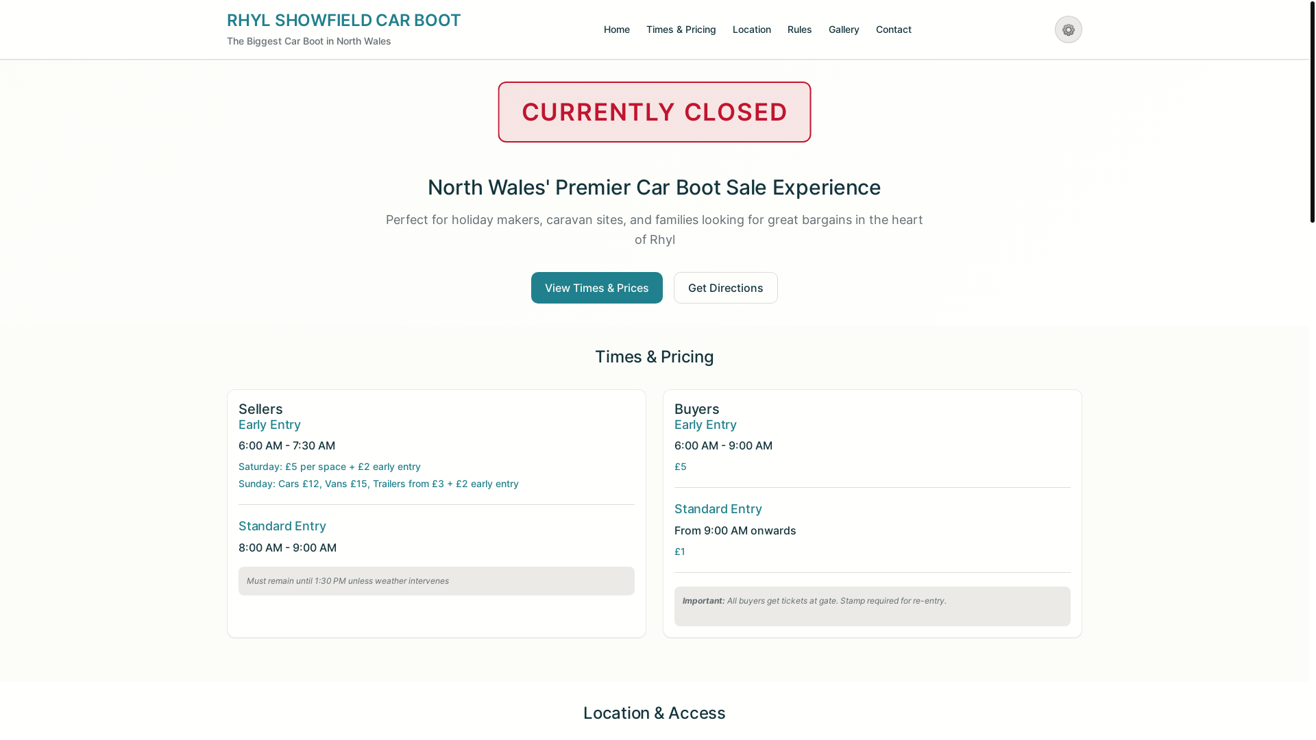 website screenshot of https://rhylcarboot.pages.dev/