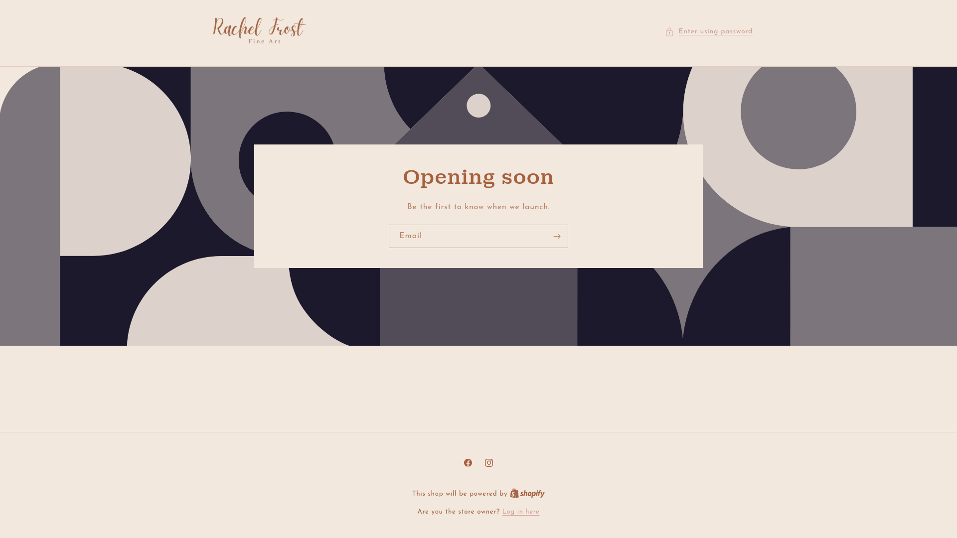 website screenshot of https://rachelfrostfineart.com/