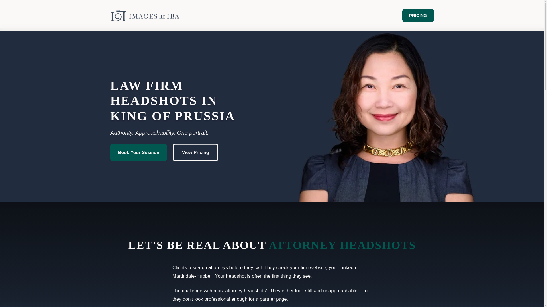 website screenshot of https://kingofprussialawfirmheadshots.com/