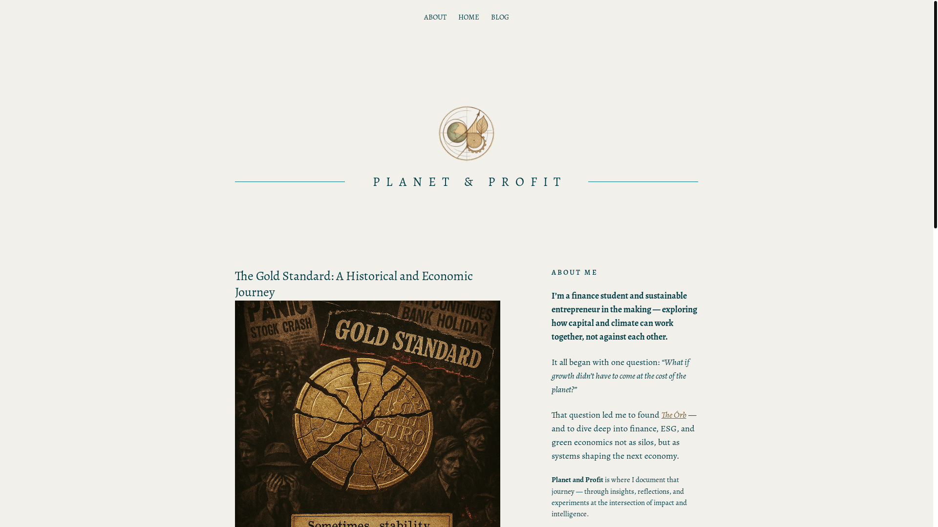 website screenshot of https://planetandprofit.space/