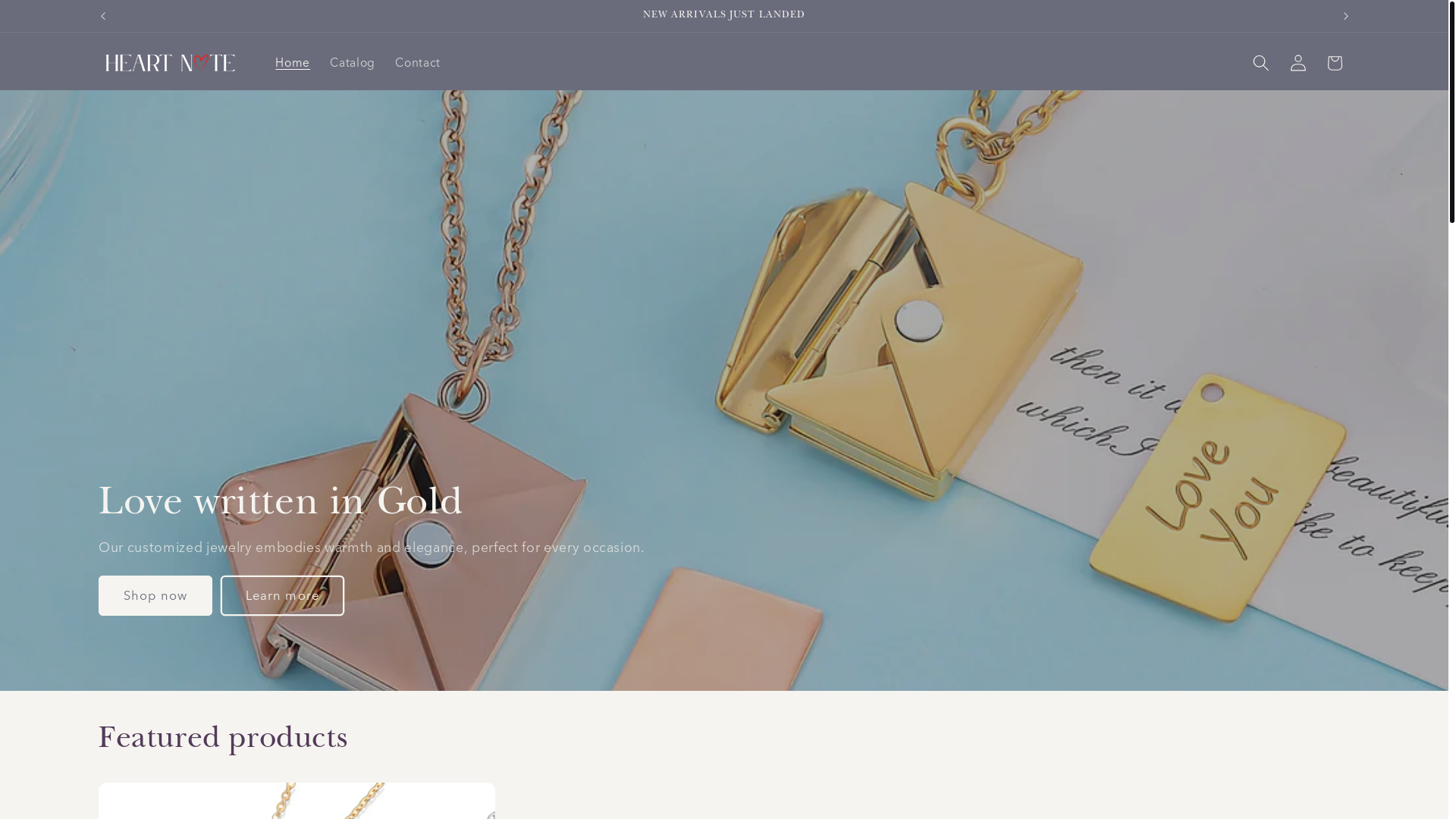 website screenshot of https://yourheartnote.com/