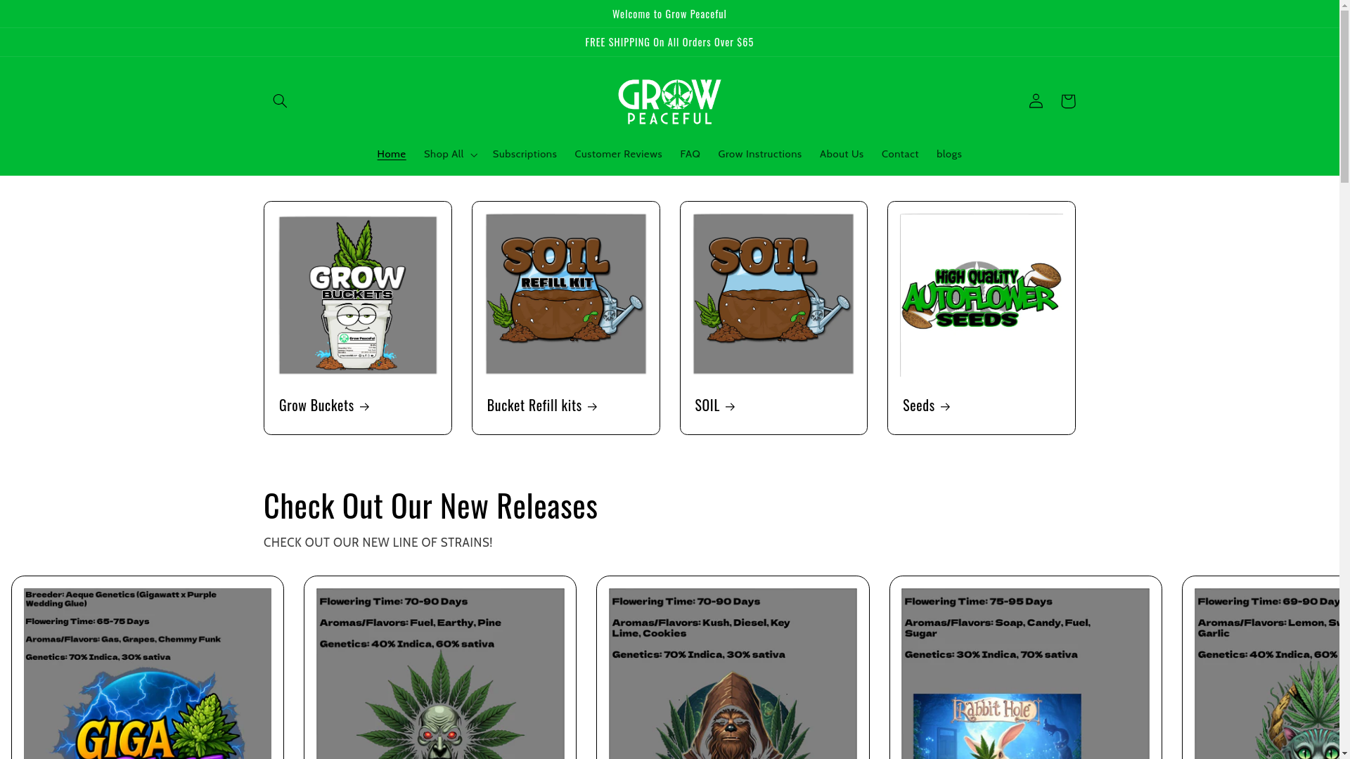 website screenshot of https://grow-peaceful.com/