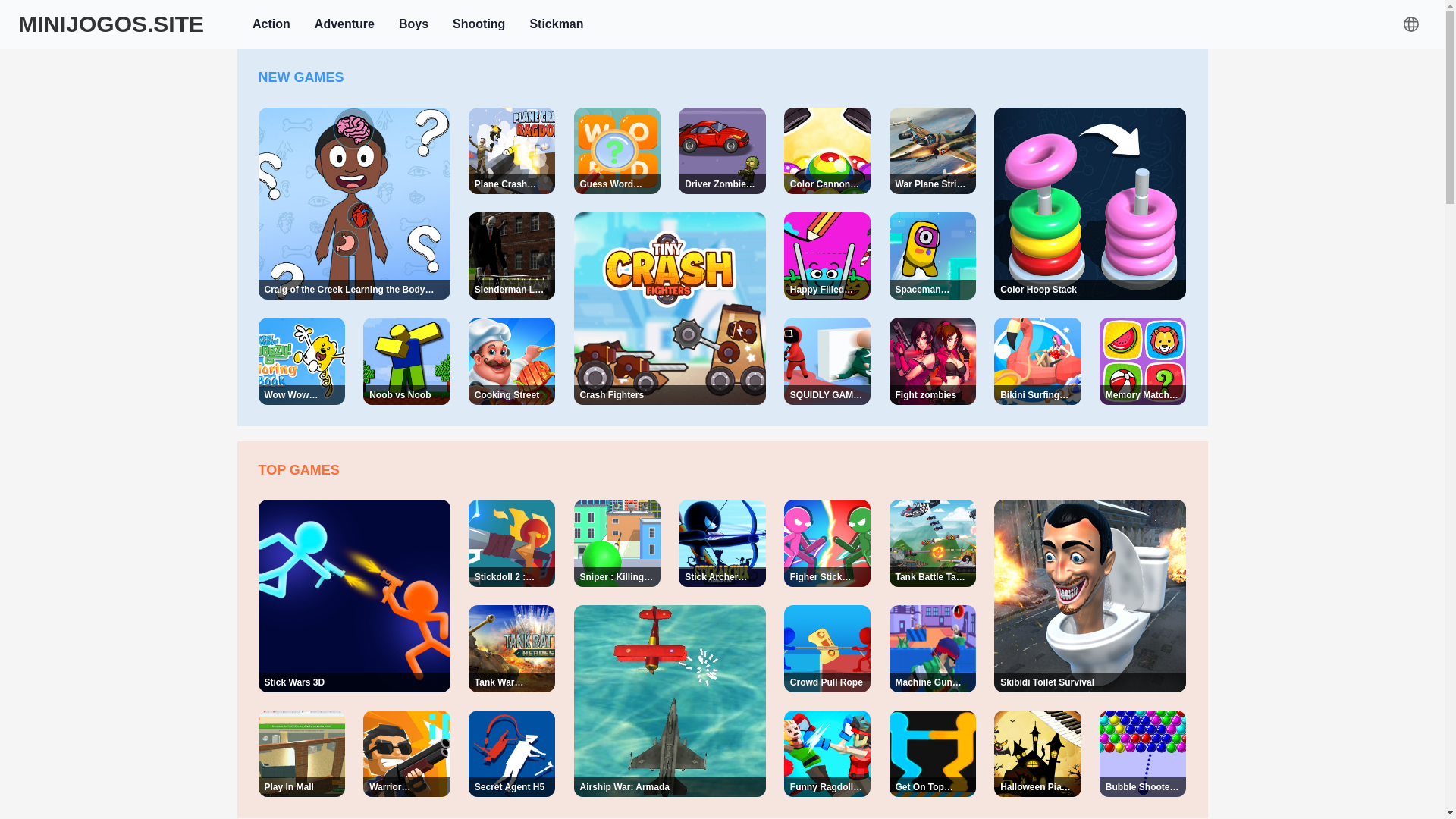 website screenshot of https://minijogos-site.pages.dev/
