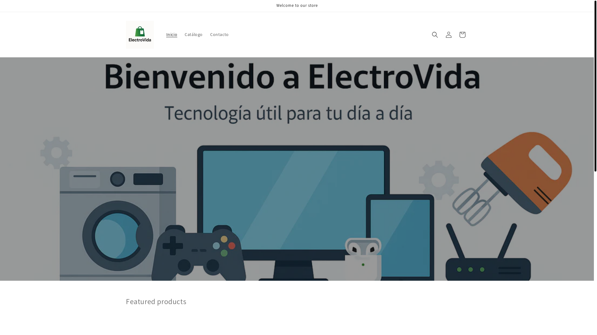 website screenshot of https://electrovida.shop/