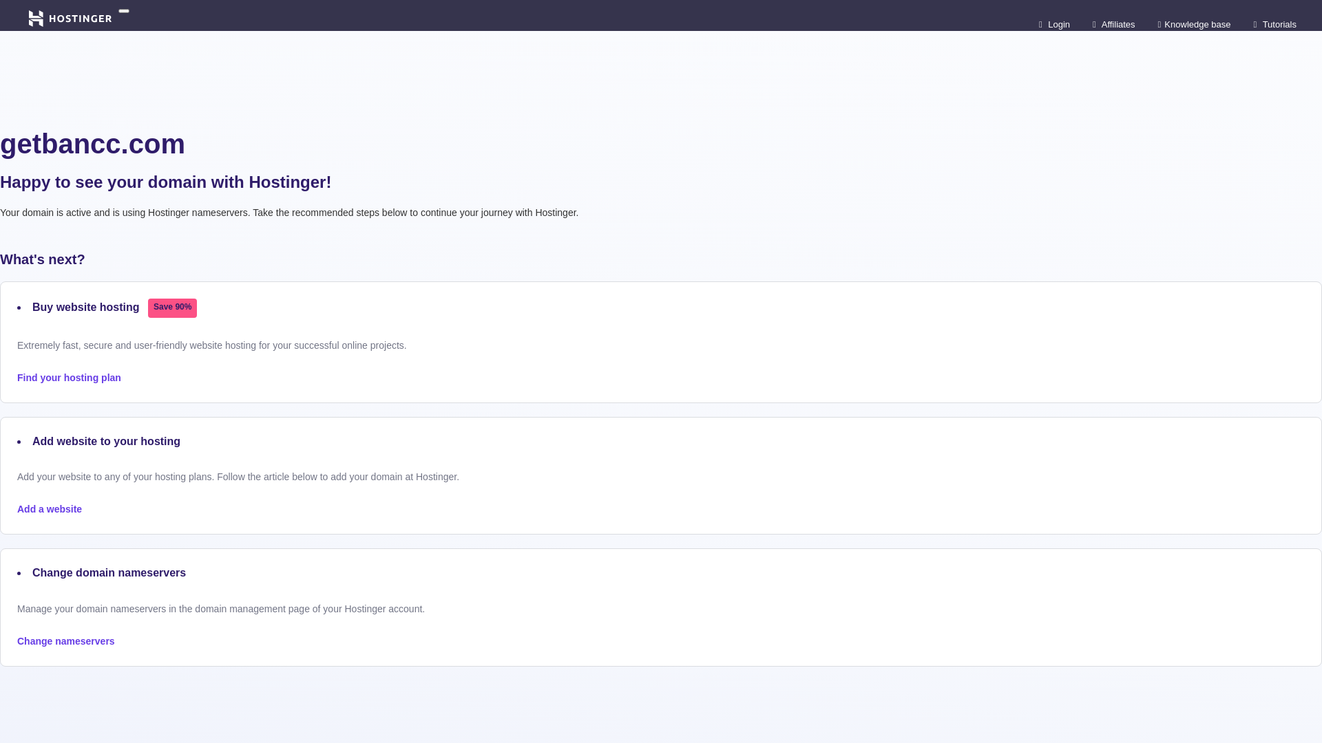 website screenshot of https://getbancc.com/