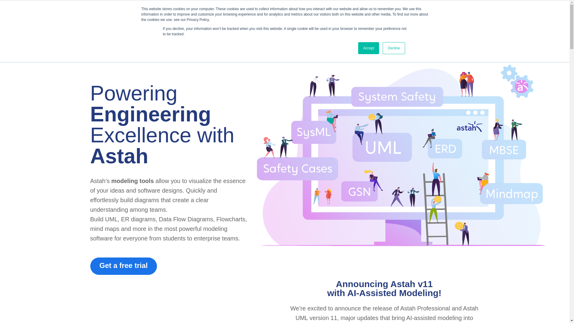 website screenshot of https://astah.net/