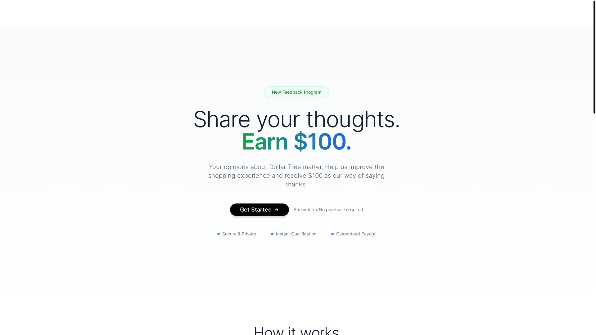 website screenshot of https://dollar3.us/