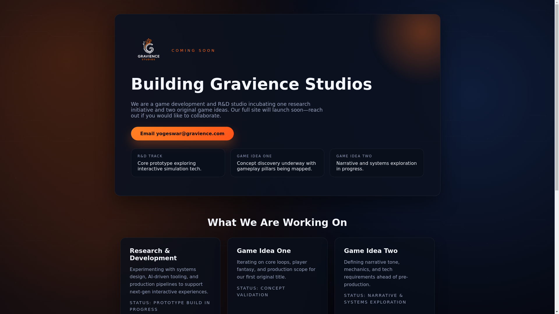 website screenshot of https://gravience.pages.dev/