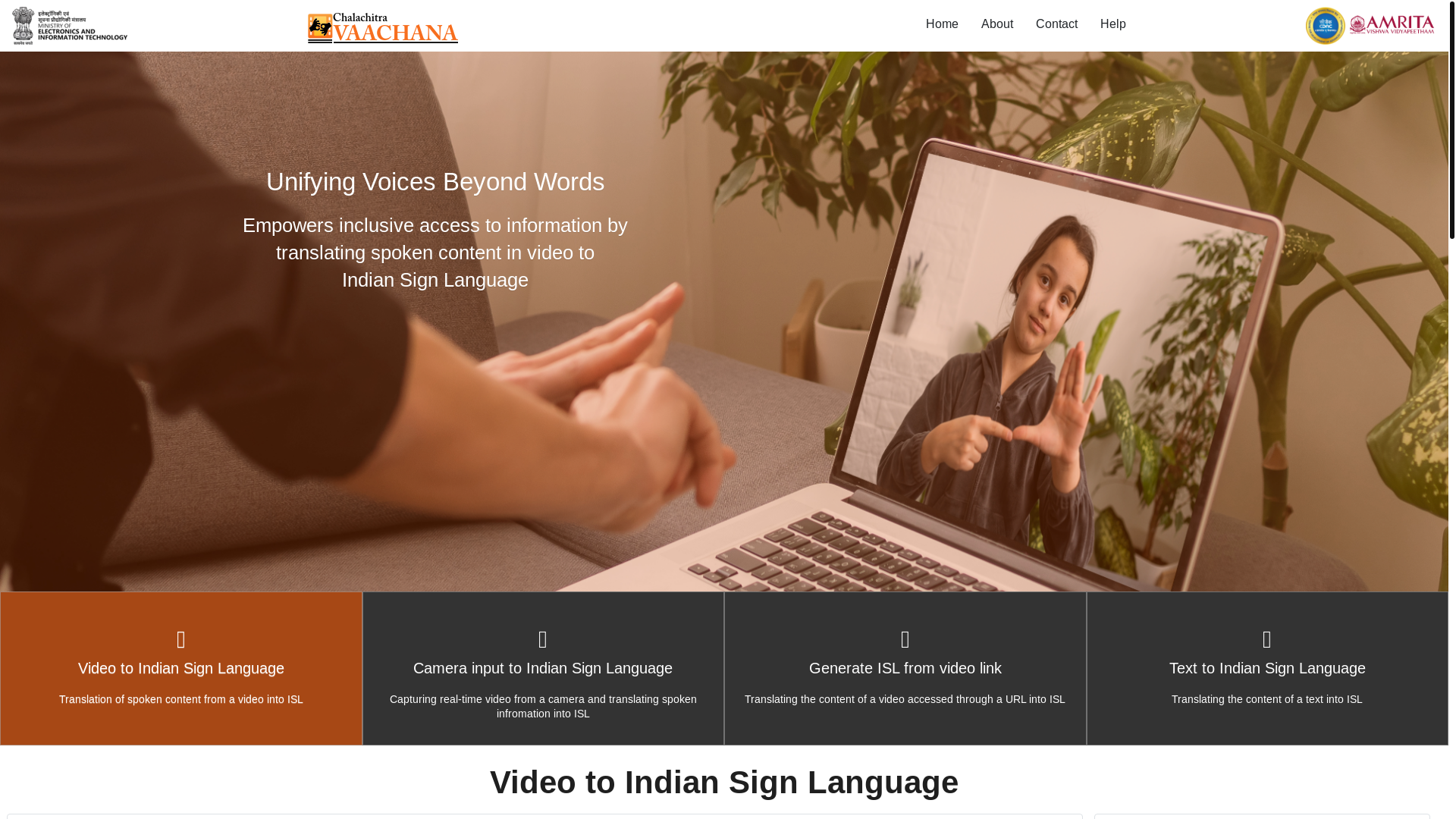 website screenshot of https://chalachitravaachana.in/