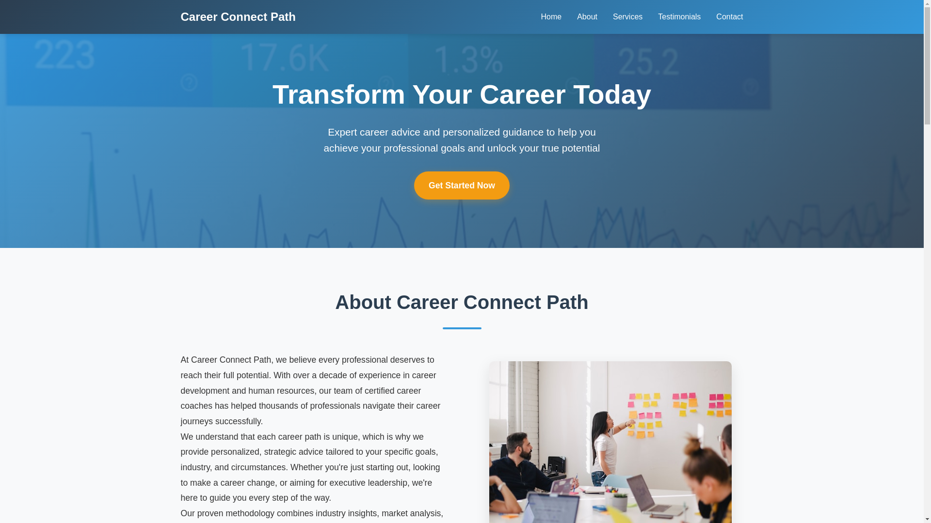 website screenshot of https://careerconnectpath.shop/