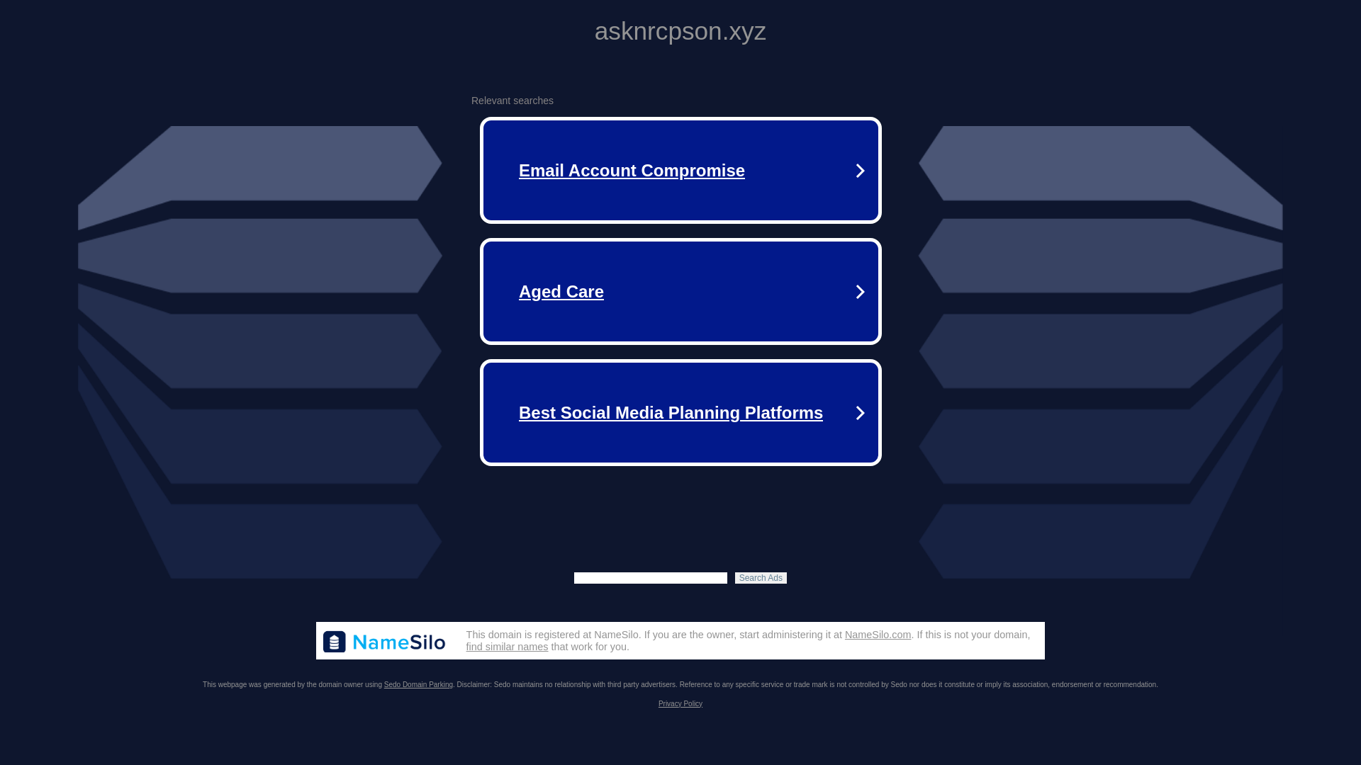 website screenshot of https://asknrcpson.xyz/
