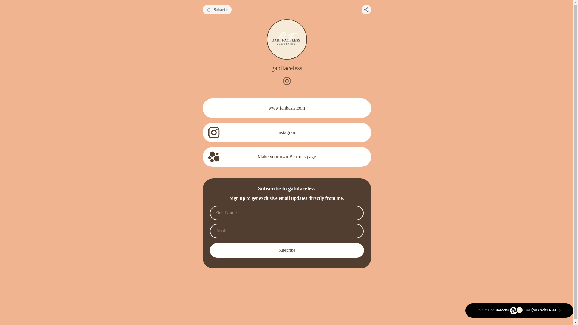 website screenshot of https://gabifaceless.com/