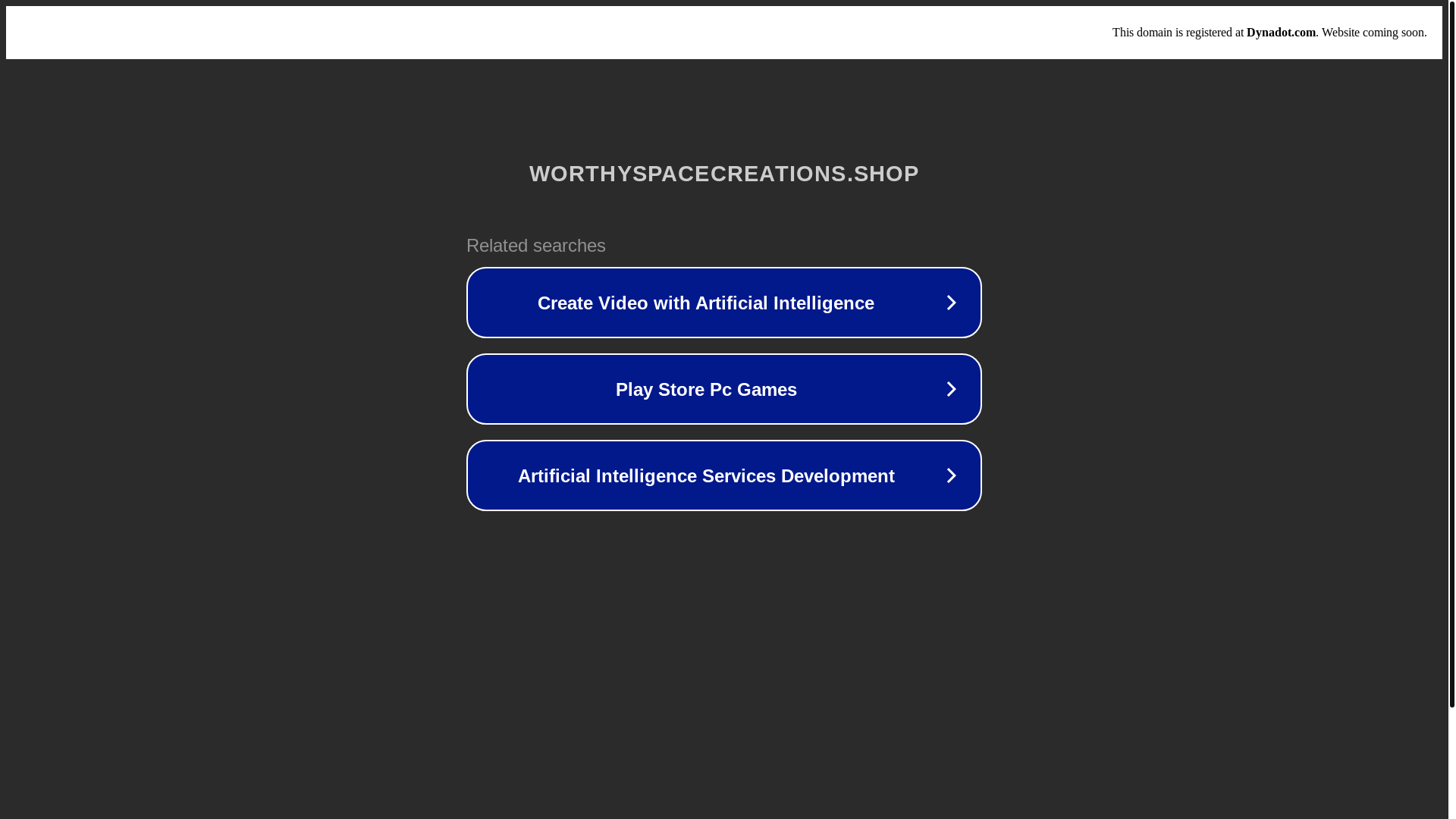 website screenshot of https://worthyspacecreations.shop/