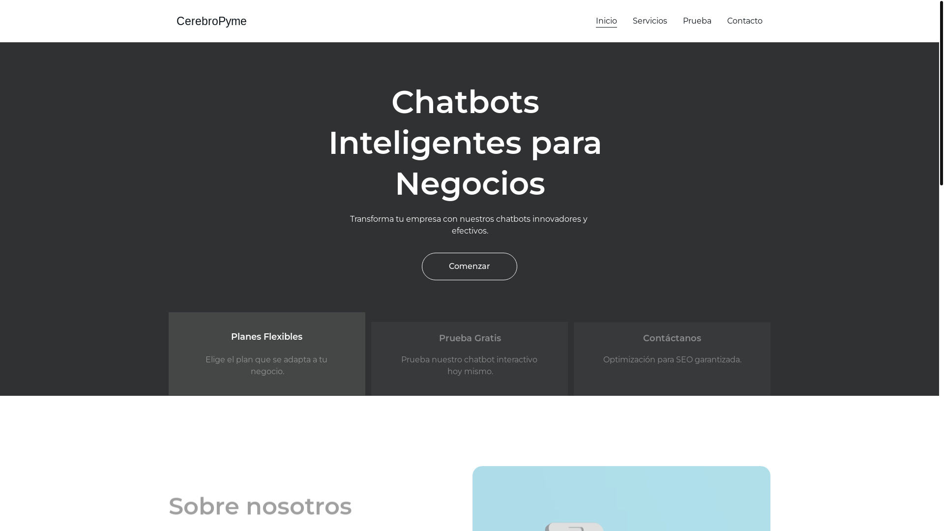 website screenshot of https://cerebropyme.es/