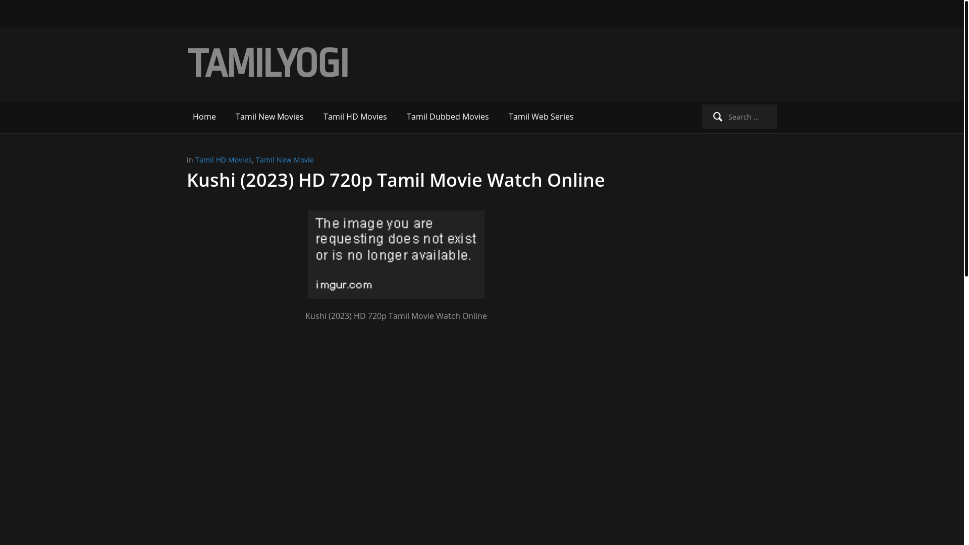 website screenshot of https://1tamilyogi.bingo/kushi-2023-tamil-movie-watch-online/