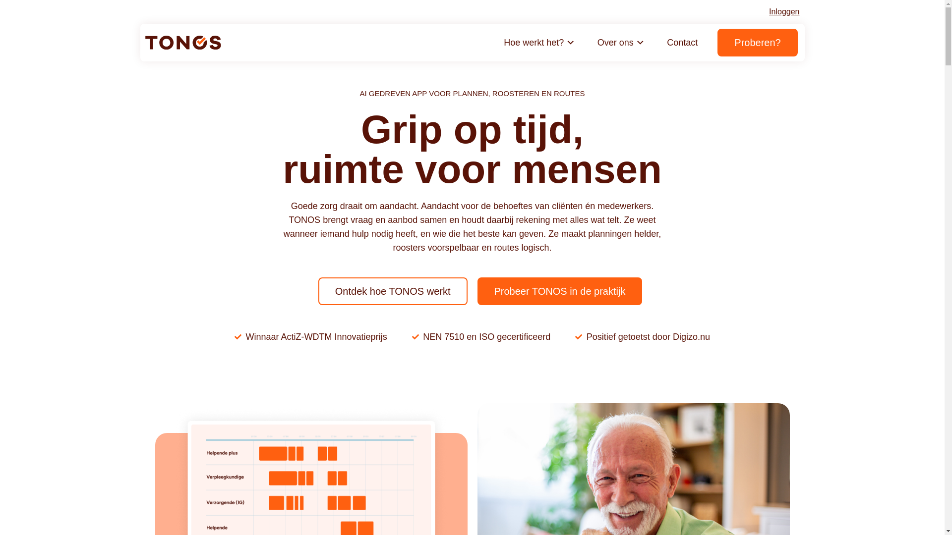 website screenshot of https://tonoscare.nl/